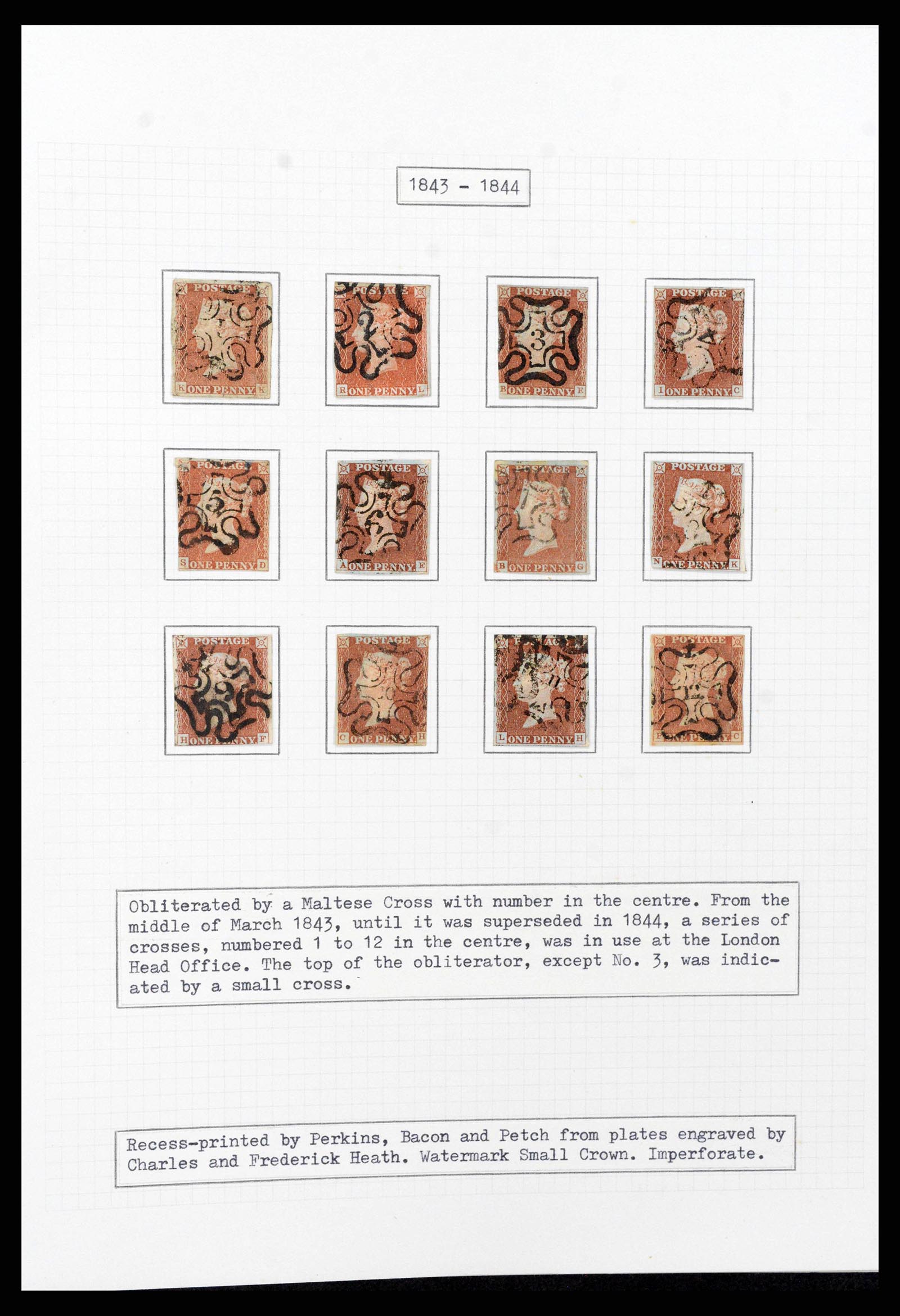 38299 0004 - Stamp collection 38299 Great Britain 1841-1908.