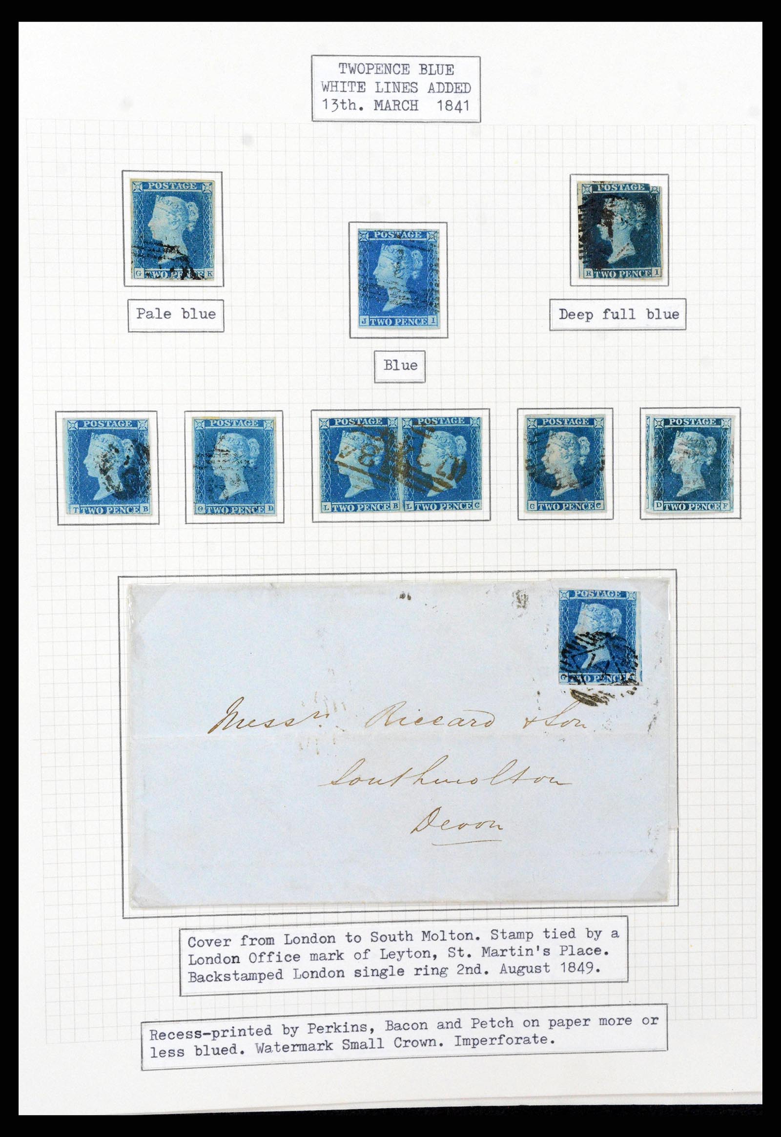 38299 0005 - Stamp collection 38299 Great Britain 1841-1908.