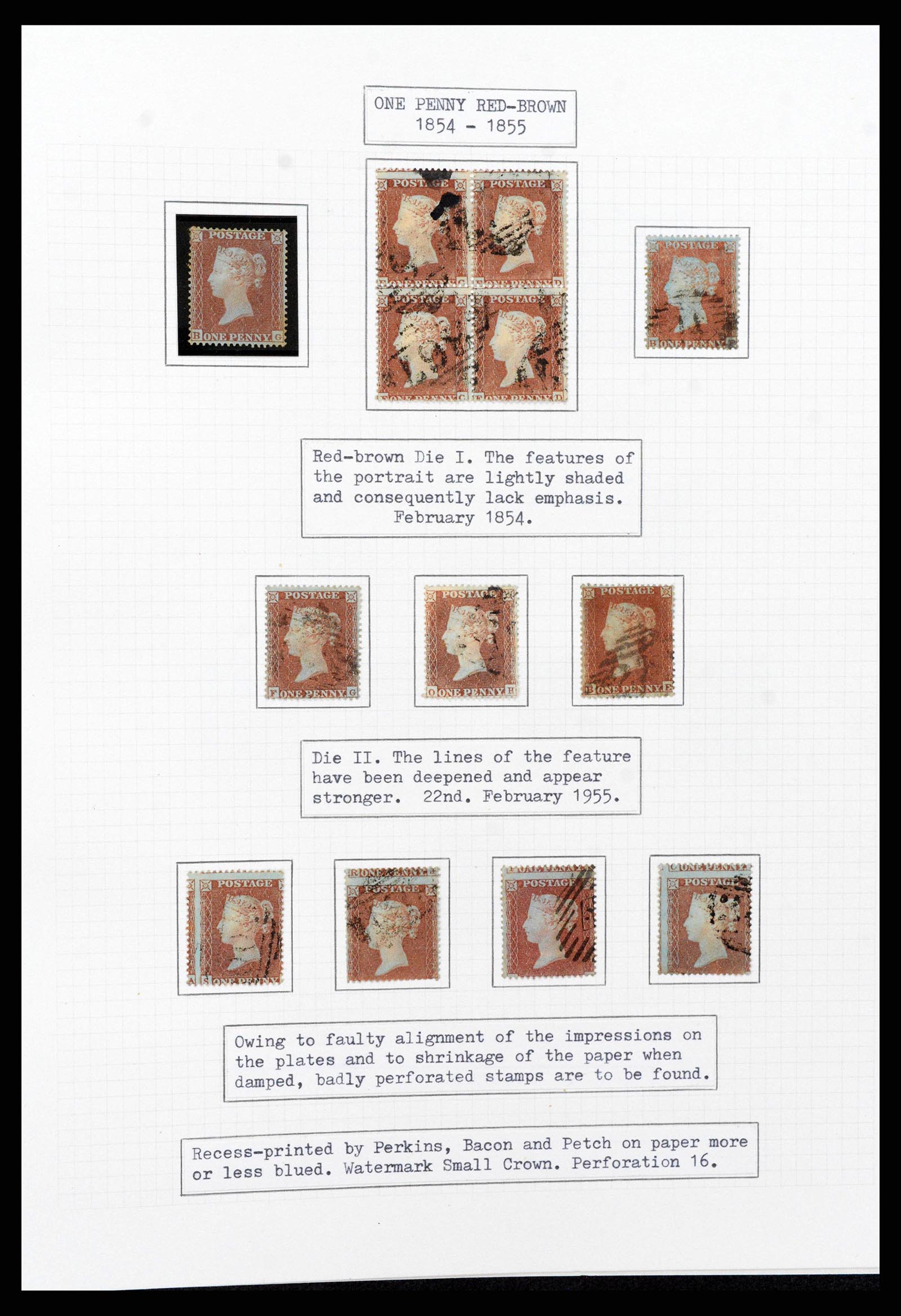 38299 0007 - Stamp collection 38299 Great Britain 1841-1908.