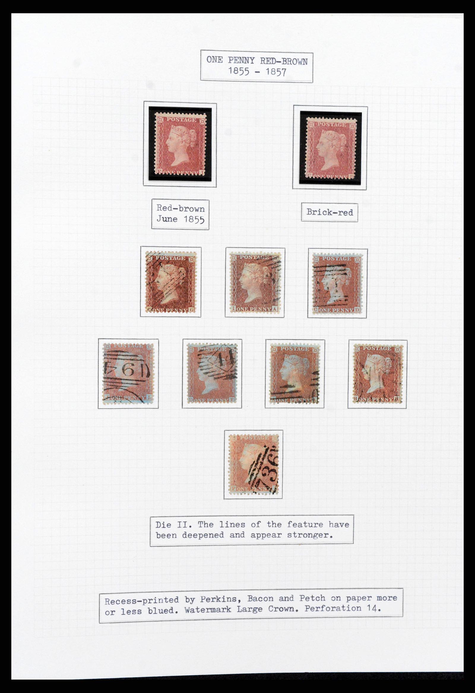 38299 0008 - Stamp collection 38299 Great Britain 1841-1908.