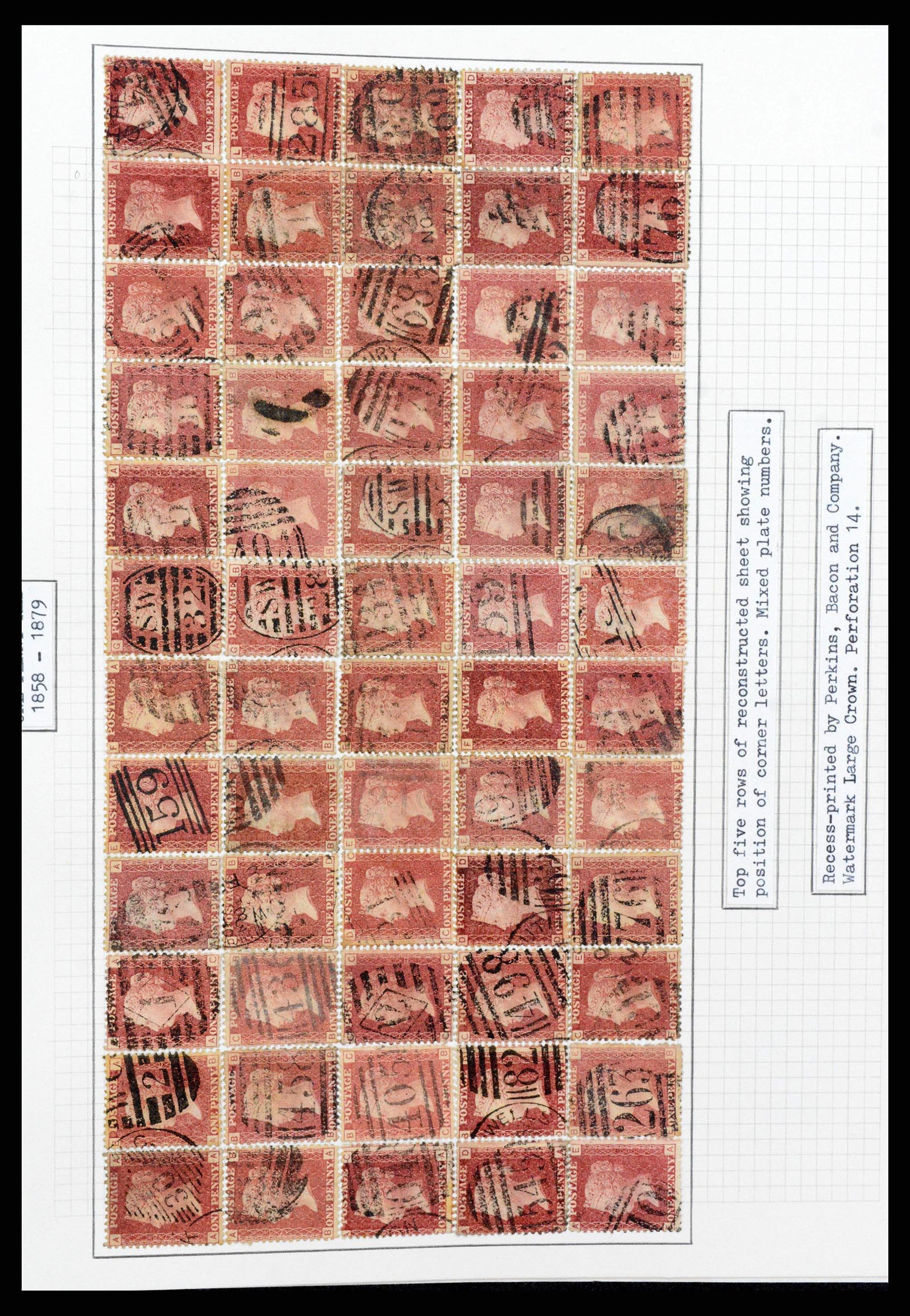 38299 0011 - Stamp collection 38299 Great Britain 1841-1908.