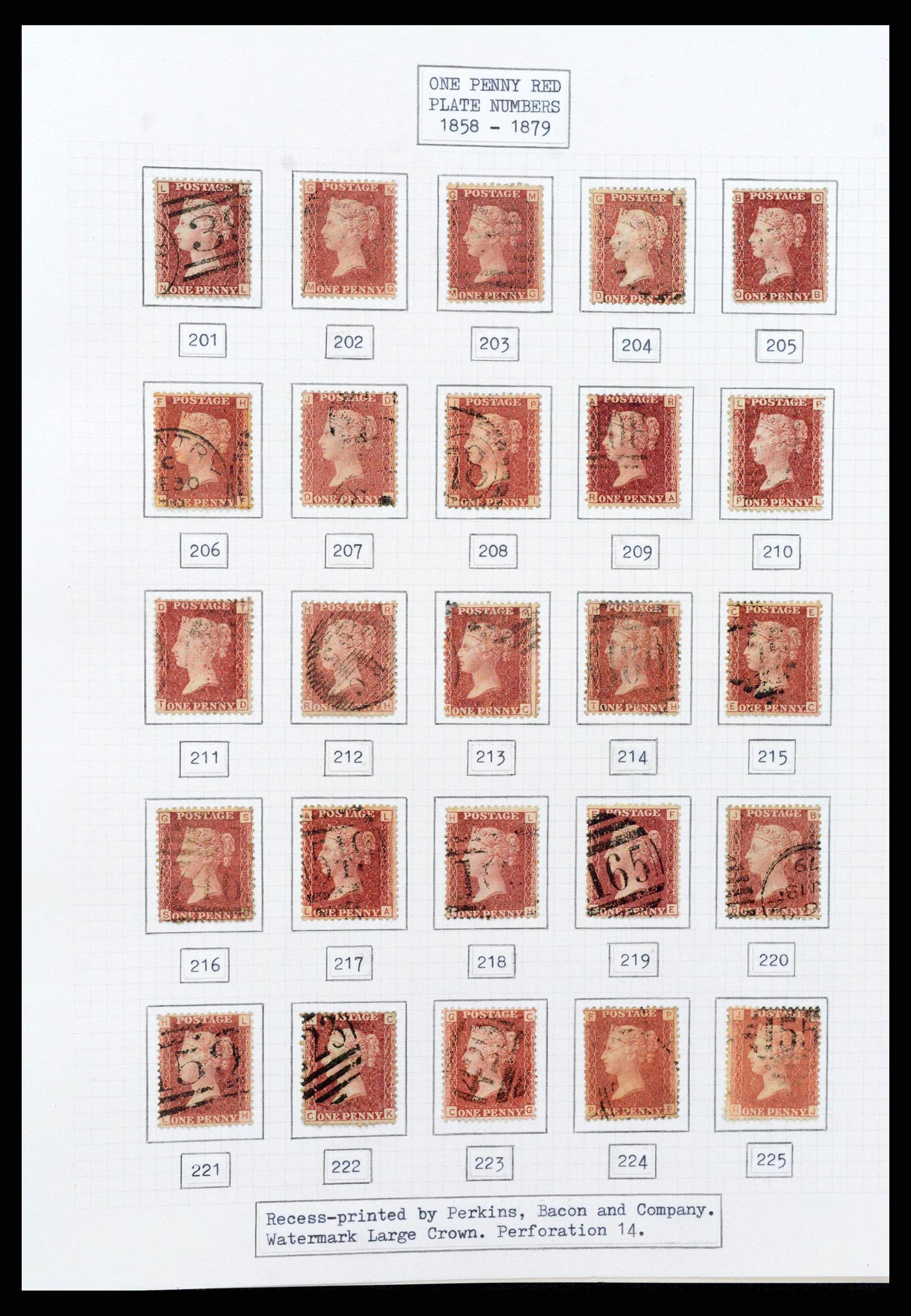 38299 0012 - Stamp collection 38299 Great Britain 1841-1908.