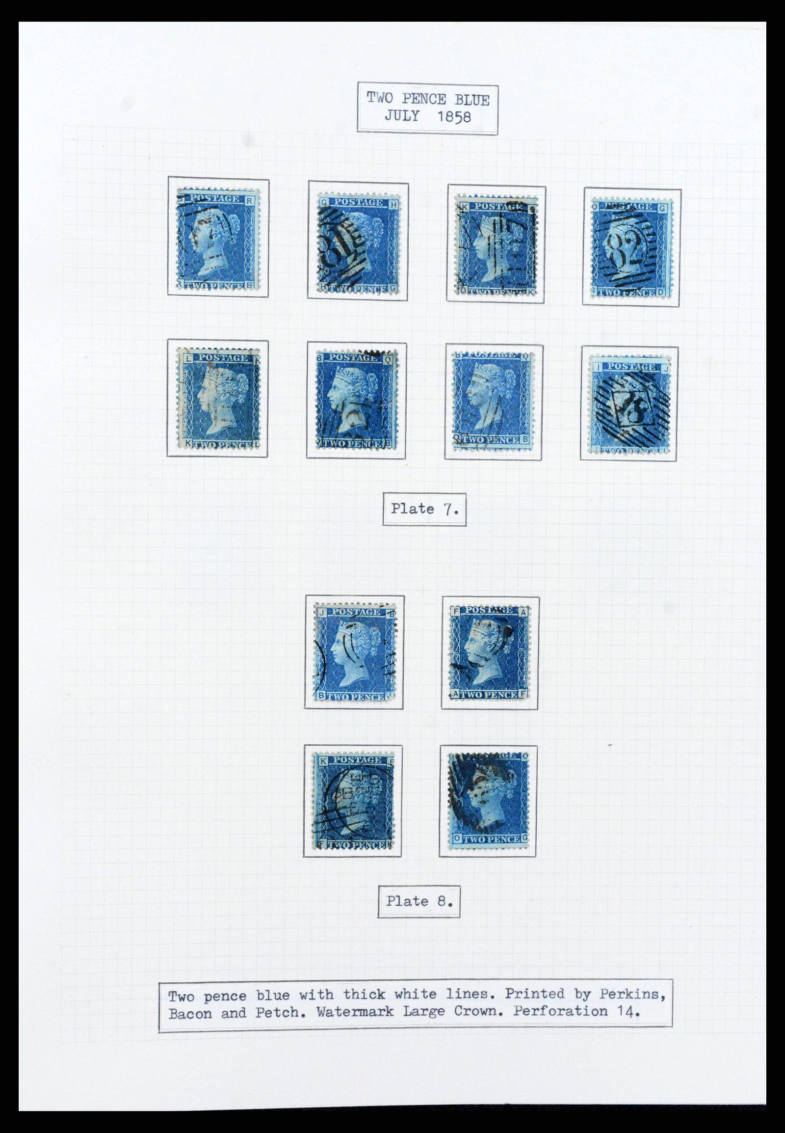 38299 0015 - Stamp collection 38299 Great Britain 1841-1908.