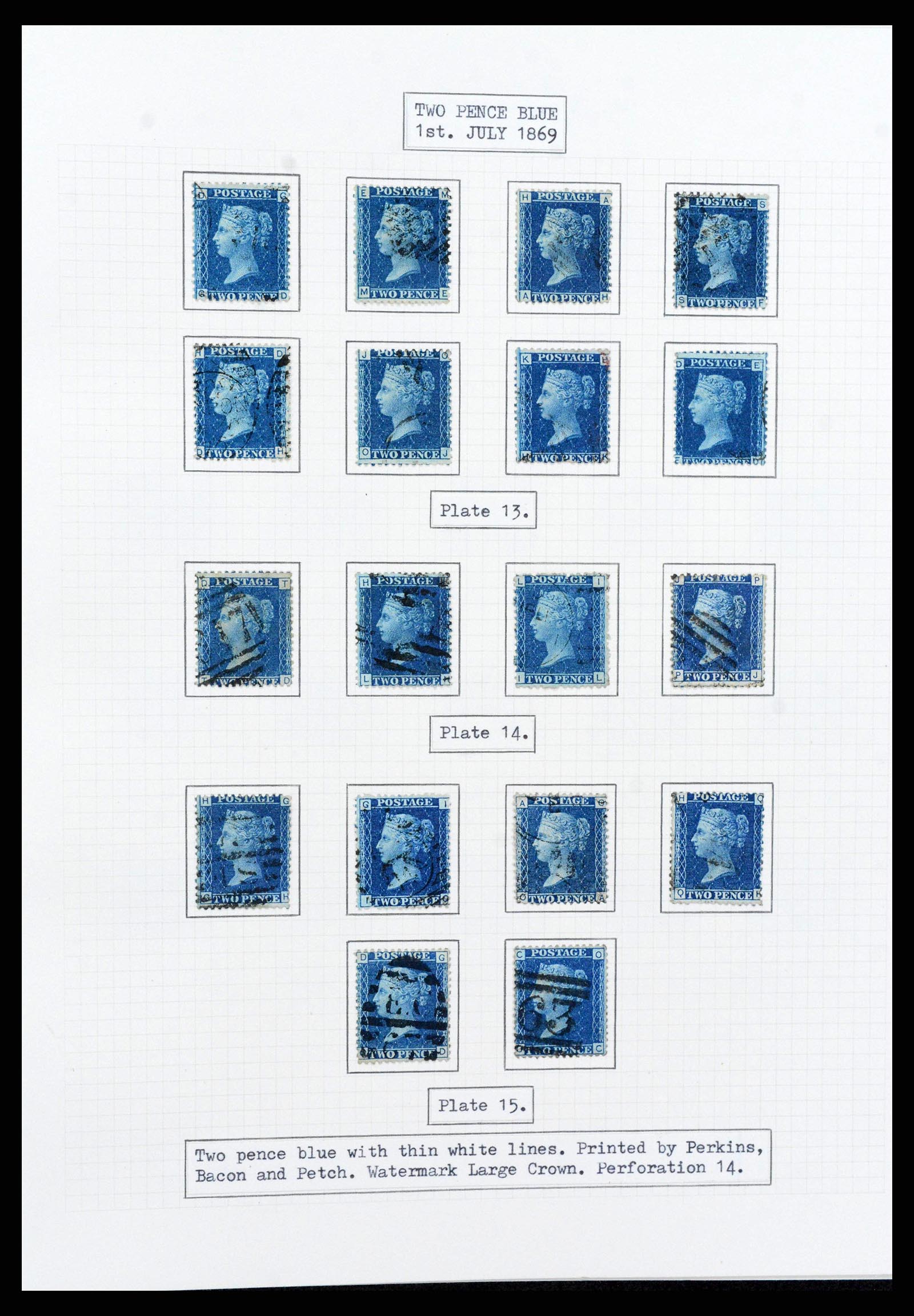 38299 0017 - Stamp collection 38299 Great Britain 1841-1908.