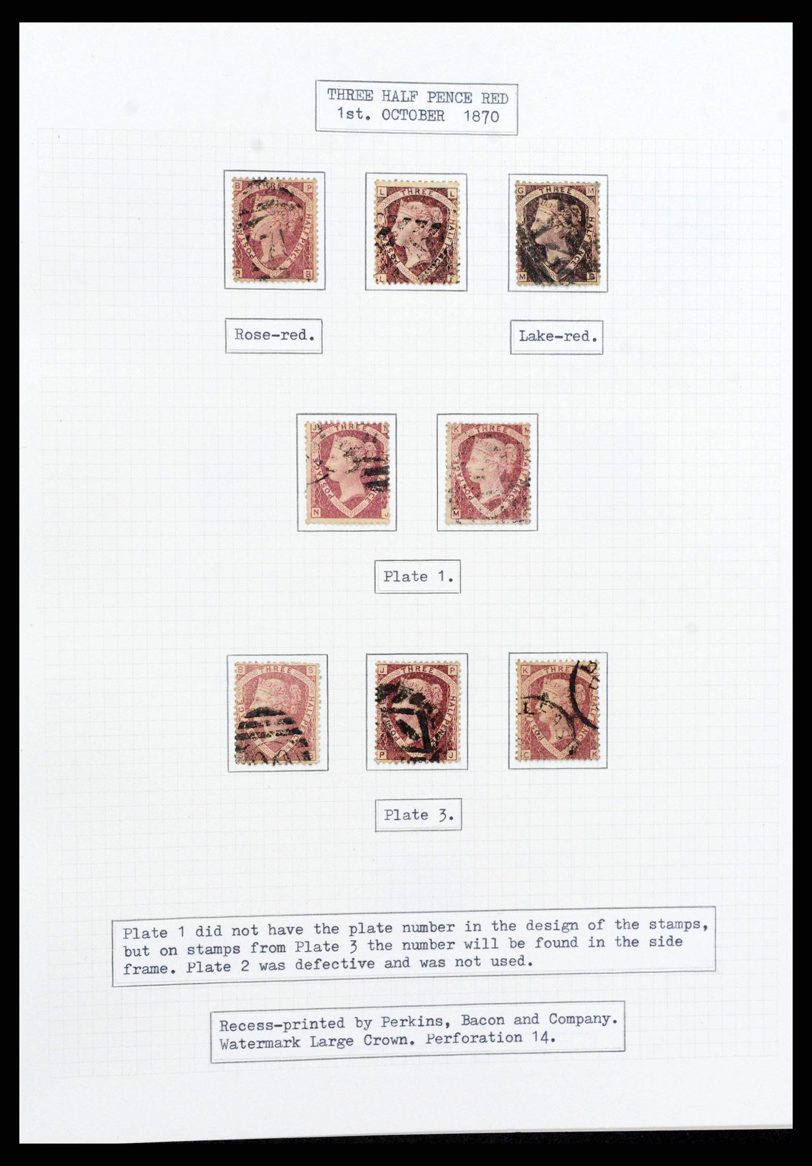 38299 0019 - Stamp collection 38299 Great Britain 1841-1908.