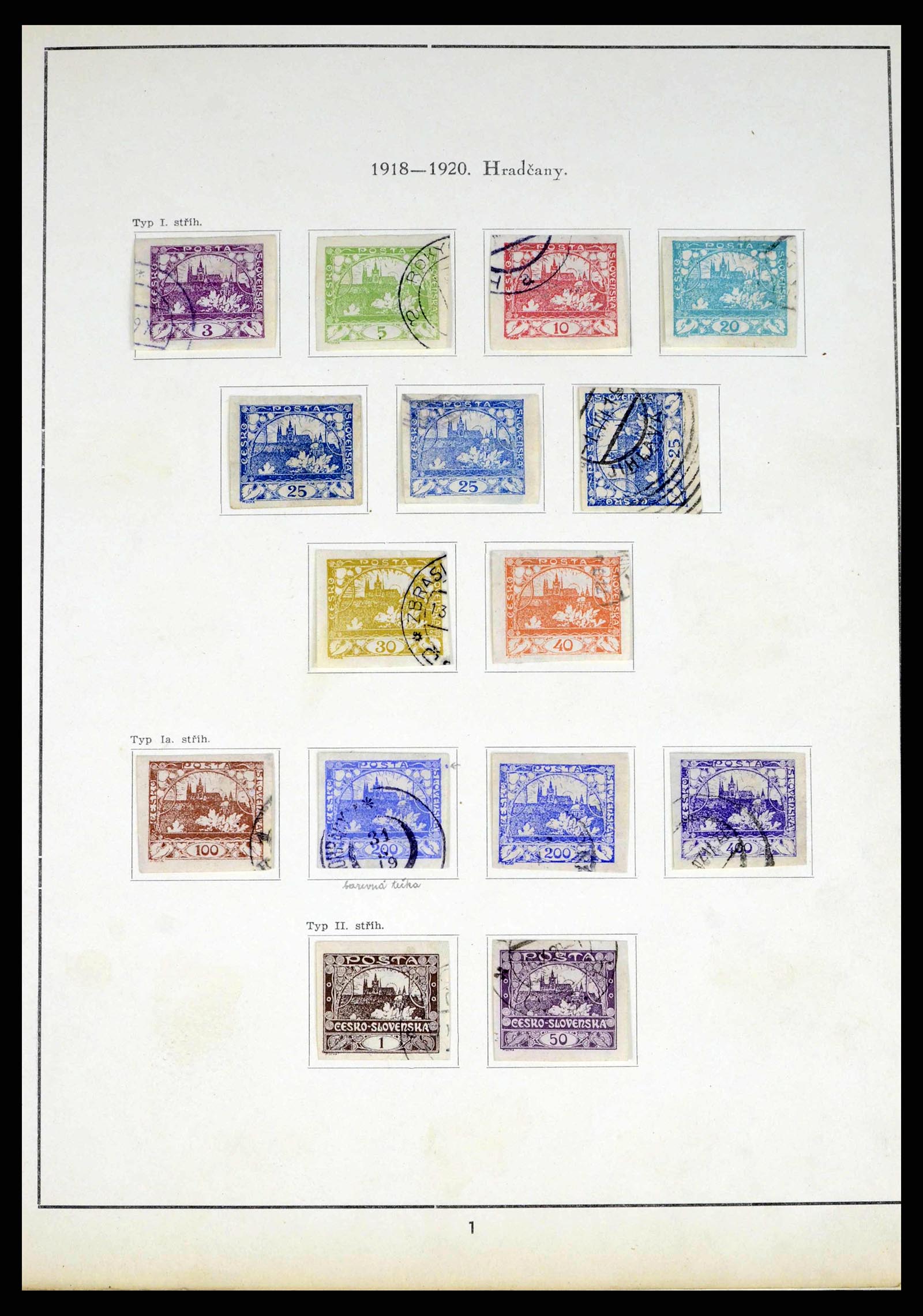 38306 0001 - Postzegelverzameling 38306 Tsjechoslowakije 1918-1943.