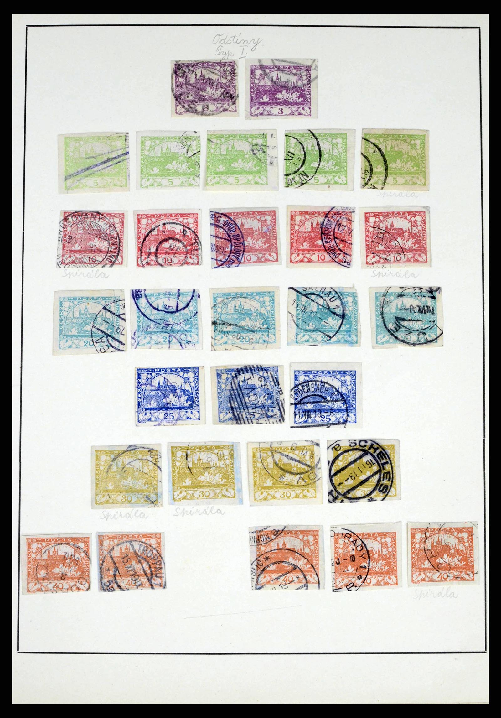38306 0012 - Postzegelverzameling 38306 Tsjechoslowakije 1918-1943.