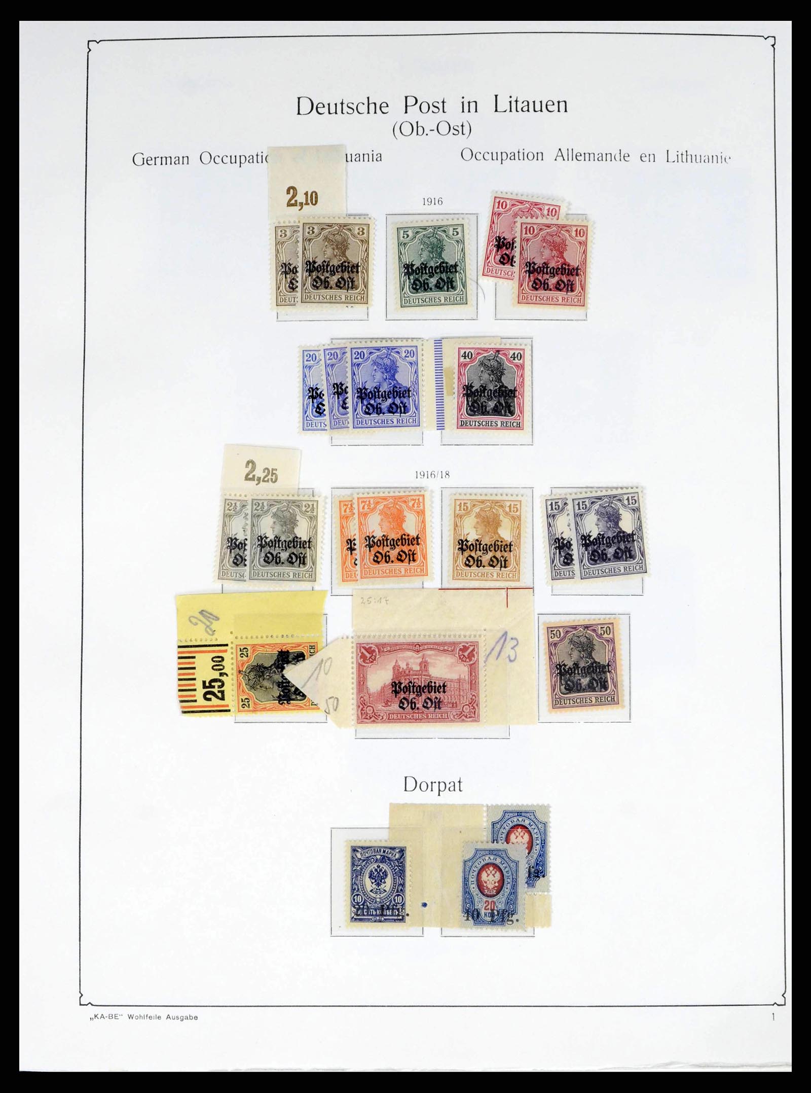 38312 0001 - Stamp collection 38312 Lithuania and Middle Lithuania 1916-1942.