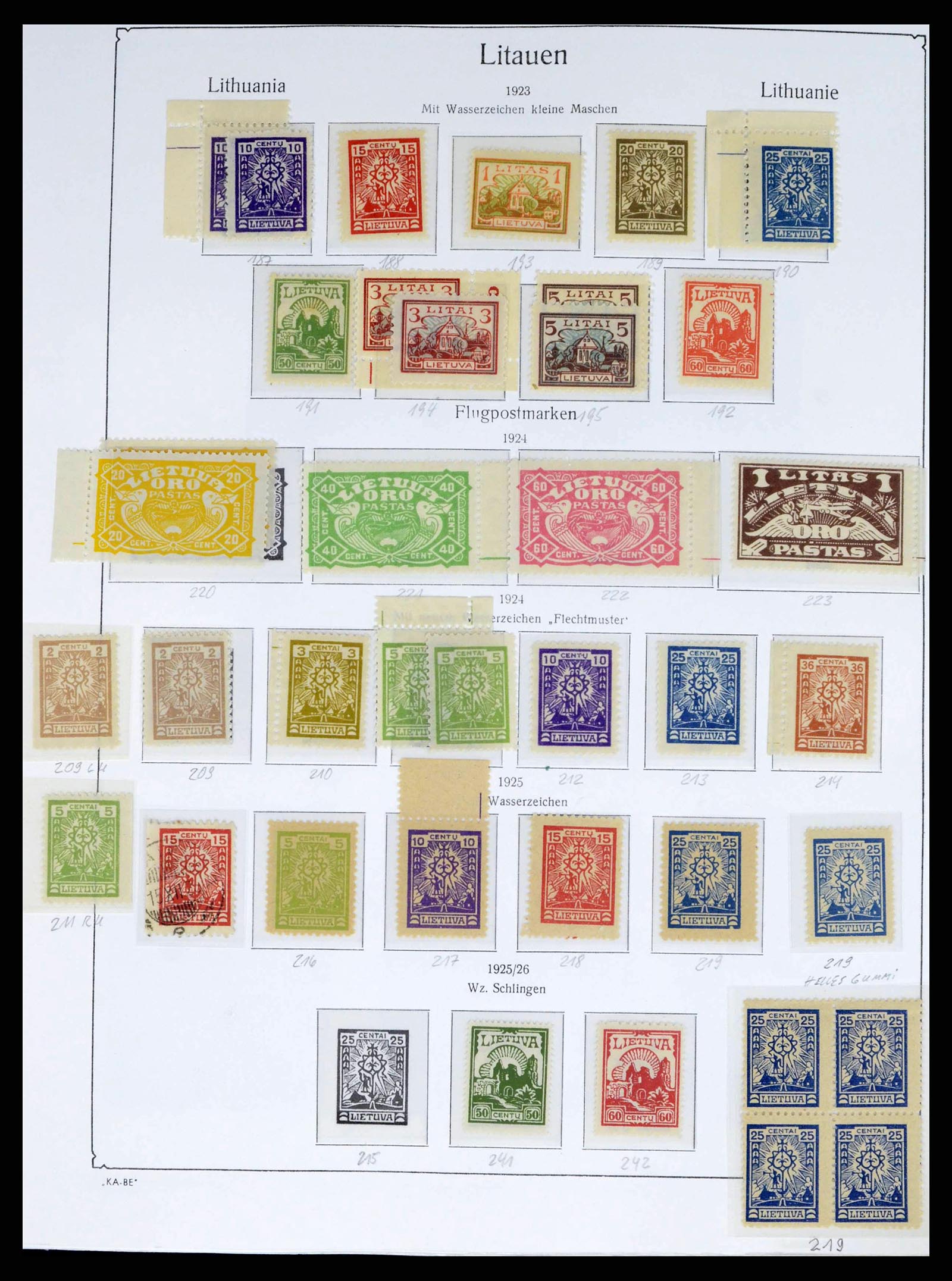 38312 0004 - Postzegelverzameling 38312 Litouwen en Midden Litouwen 1916-1942.