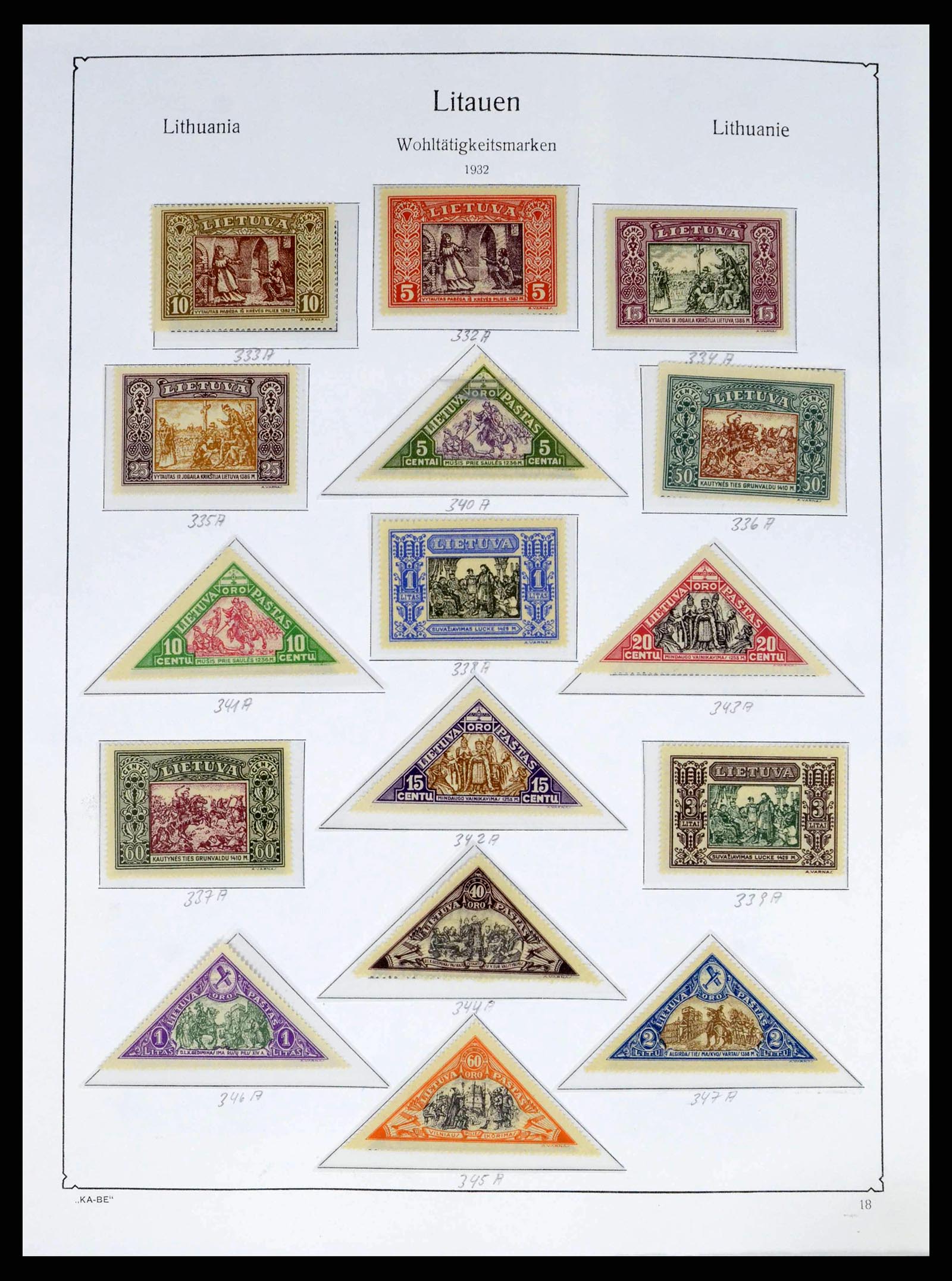 38312 0012 - Postzegelverzameling 38312 Litouwen en Midden Litouwen 1916-1942.