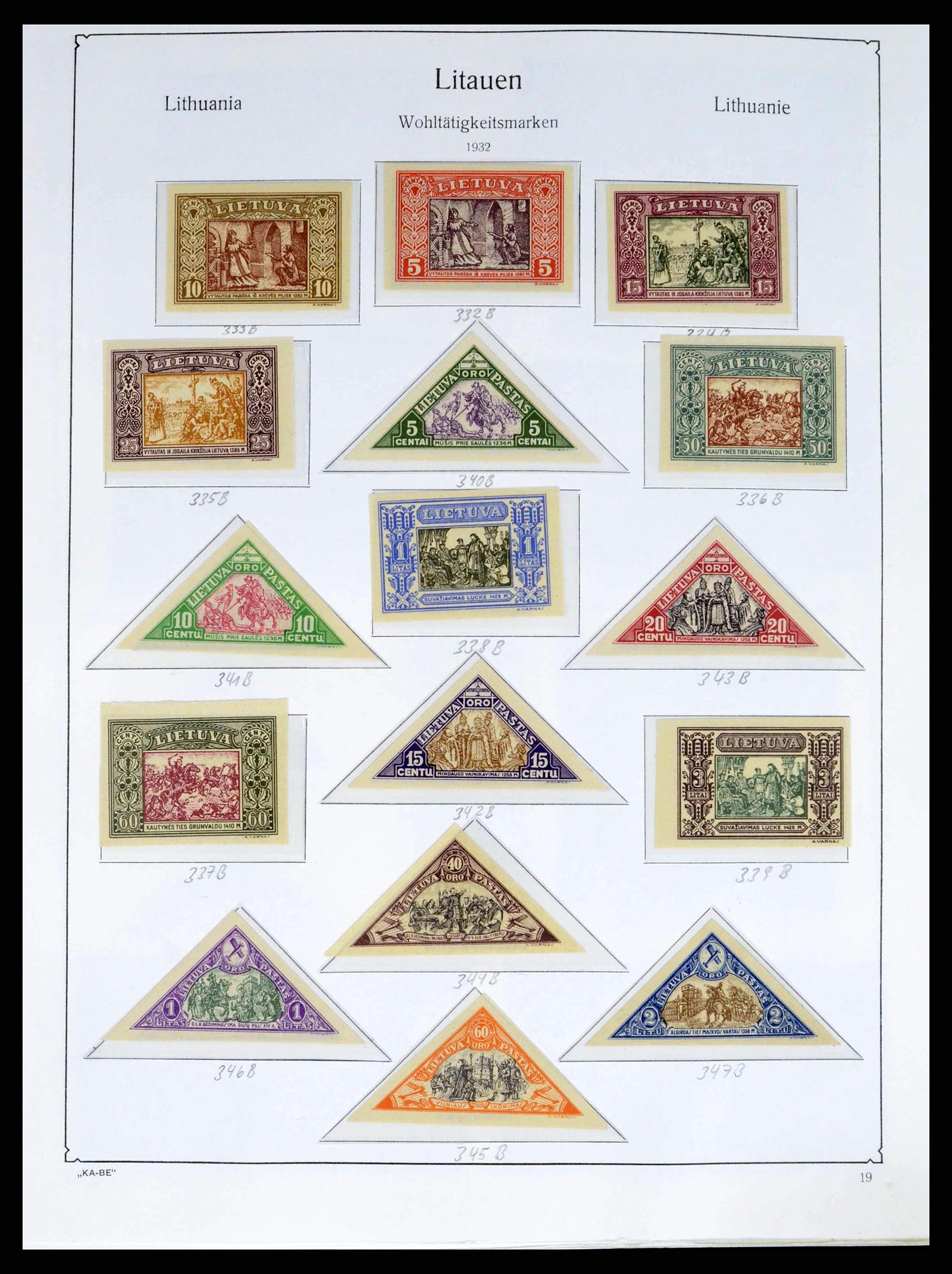 38312 0014 - Postzegelverzameling 38312 Litouwen en Midden Litouwen 1916-1942.