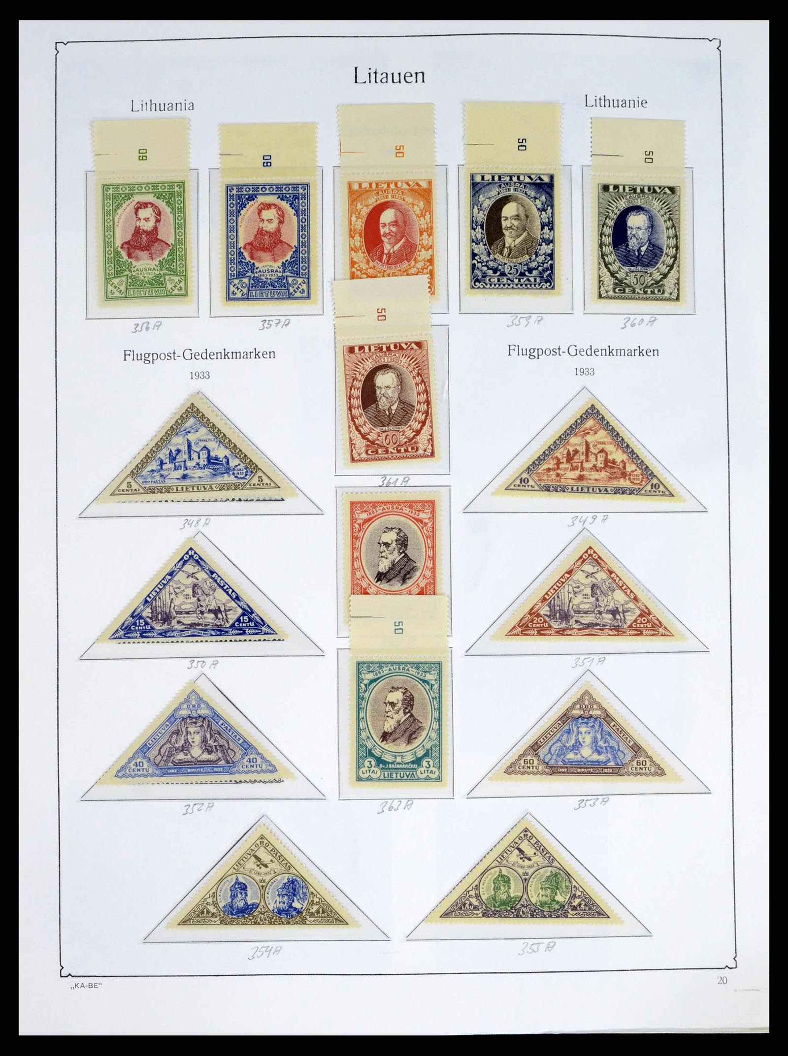 38312 0016 - Postzegelverzameling 38312 Litouwen en Midden Litouwen 1916-1942.