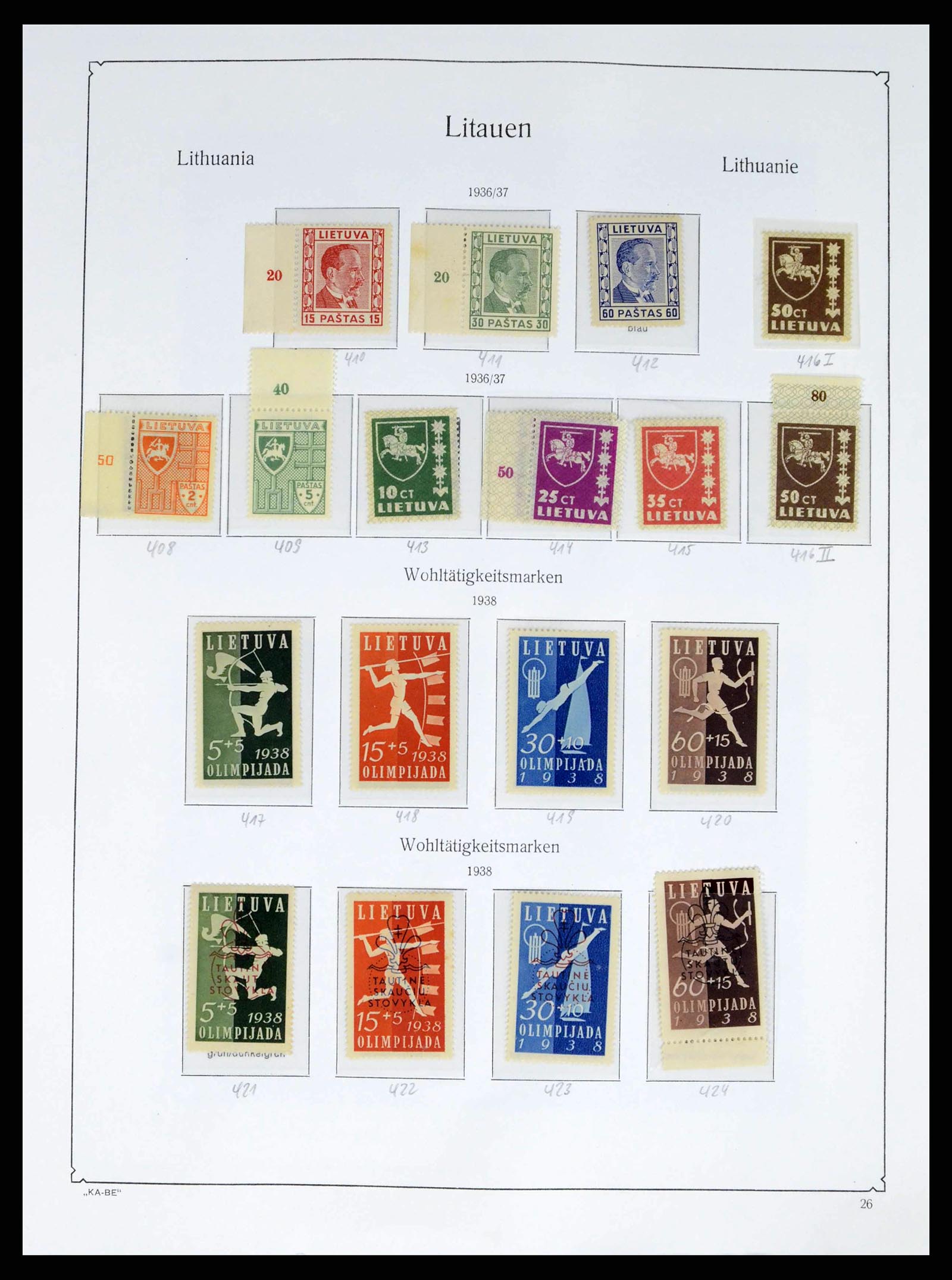 38312 0029 - Stamp collection 38312 Lithuania and Middle Lithuania 1916-1942.