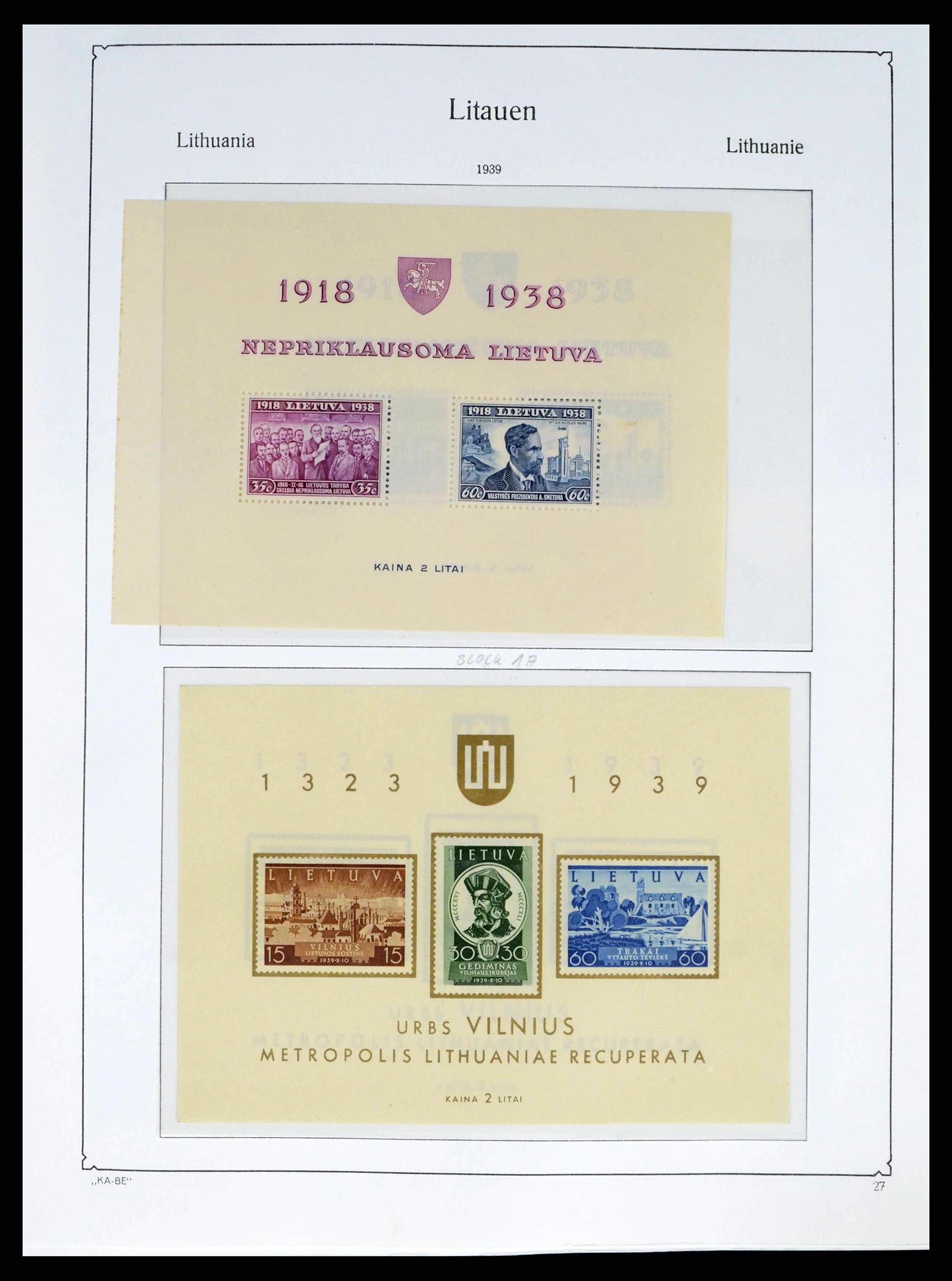 38312 0031 - Stamp collection 38312 Lithuania and Middle Lithuania 1916-1942.