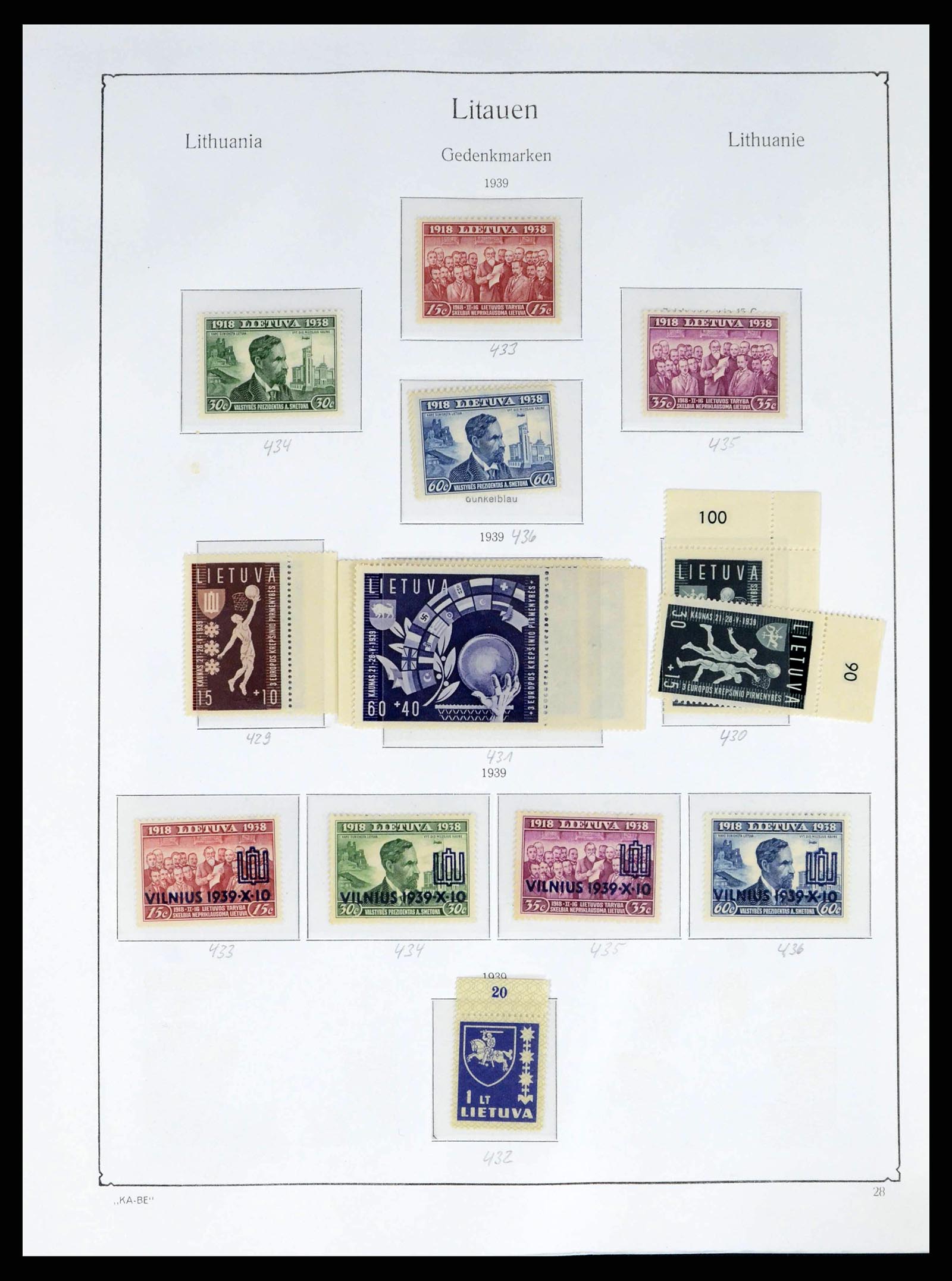 38312 0033 - Stamp collection 38312 Lithuania and Middle Lithuania 1916-1942.
