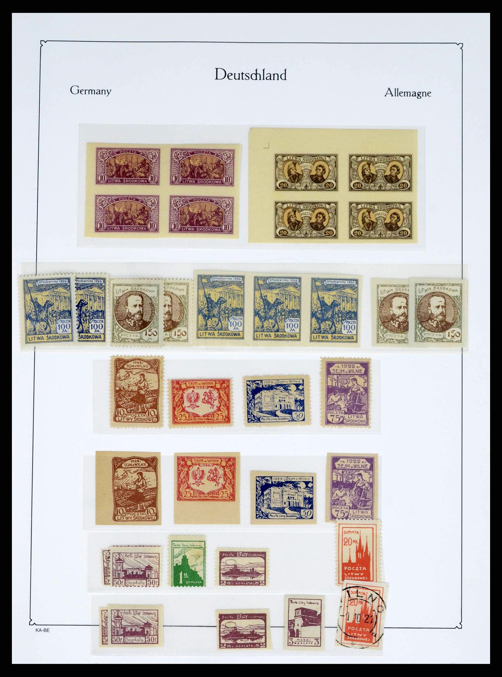 38312 0047 - Stamp collection 38312 Lithuania and Middle Lithuania 1916-1942.