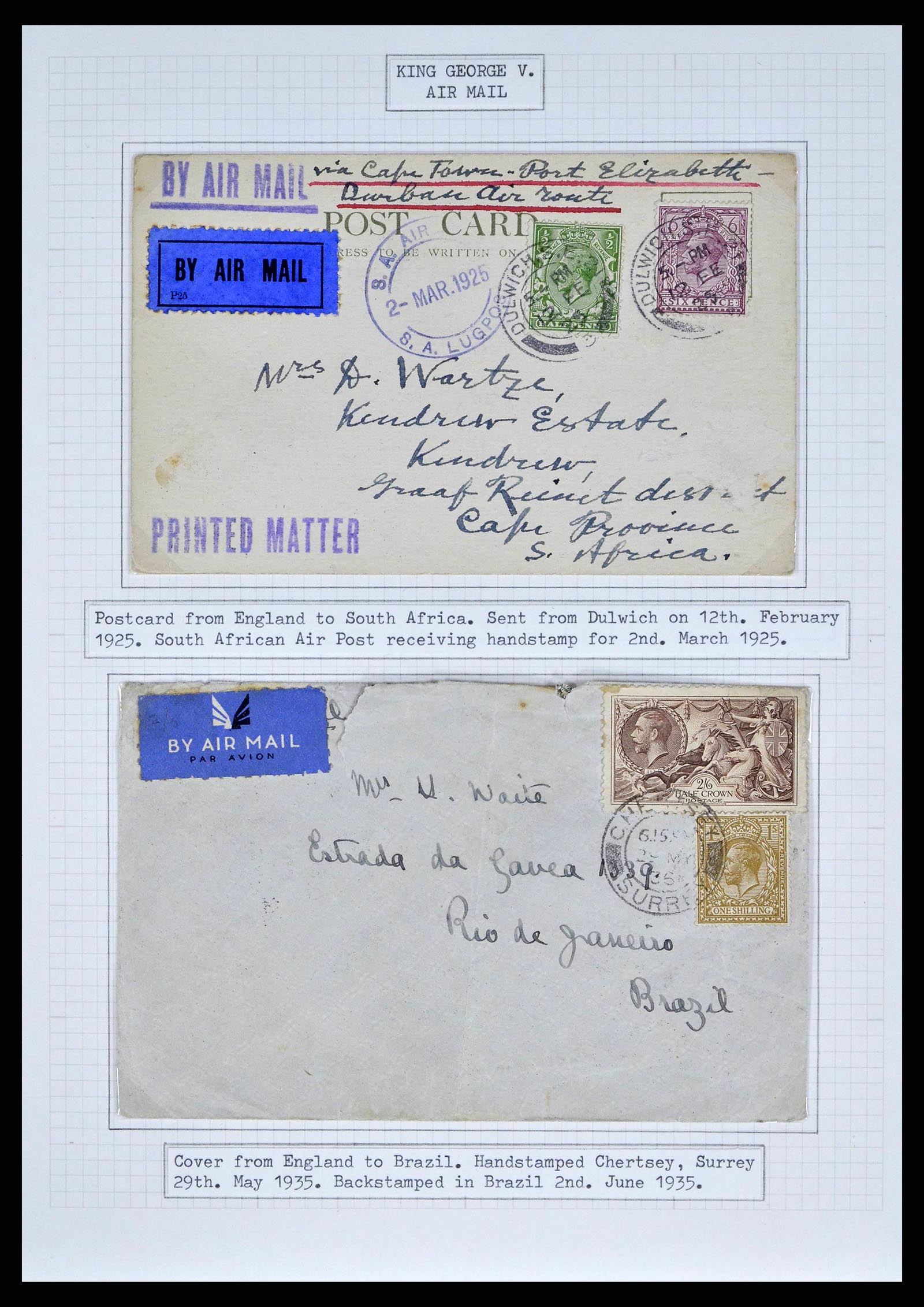 38314 0002 - Stamp collection 38314 Great Britain exhibition collection 1900-1968.