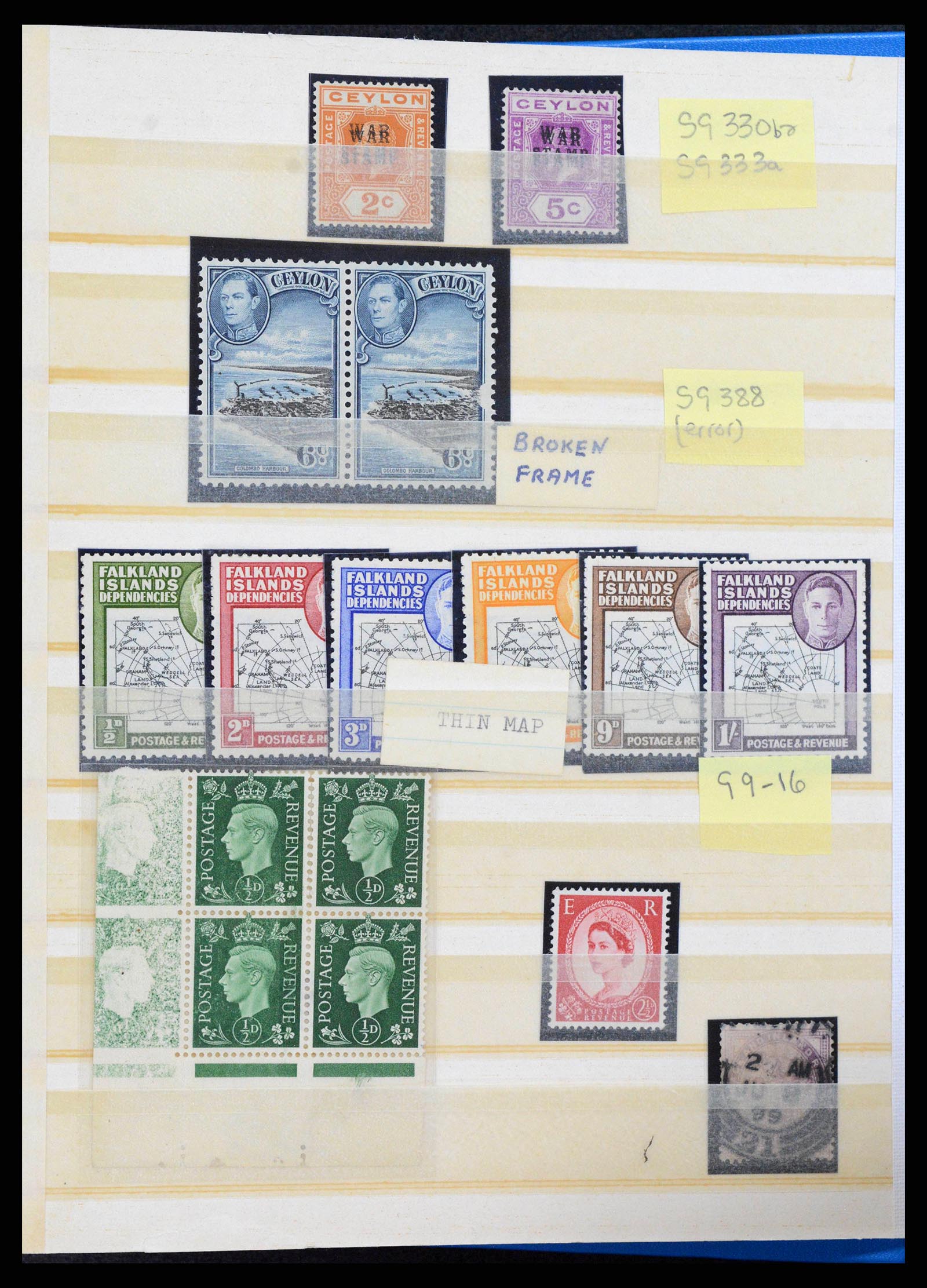 38318 0002 - Postzegelverzameling 38318 Engelse koloniën variëteiten 1900-1965.