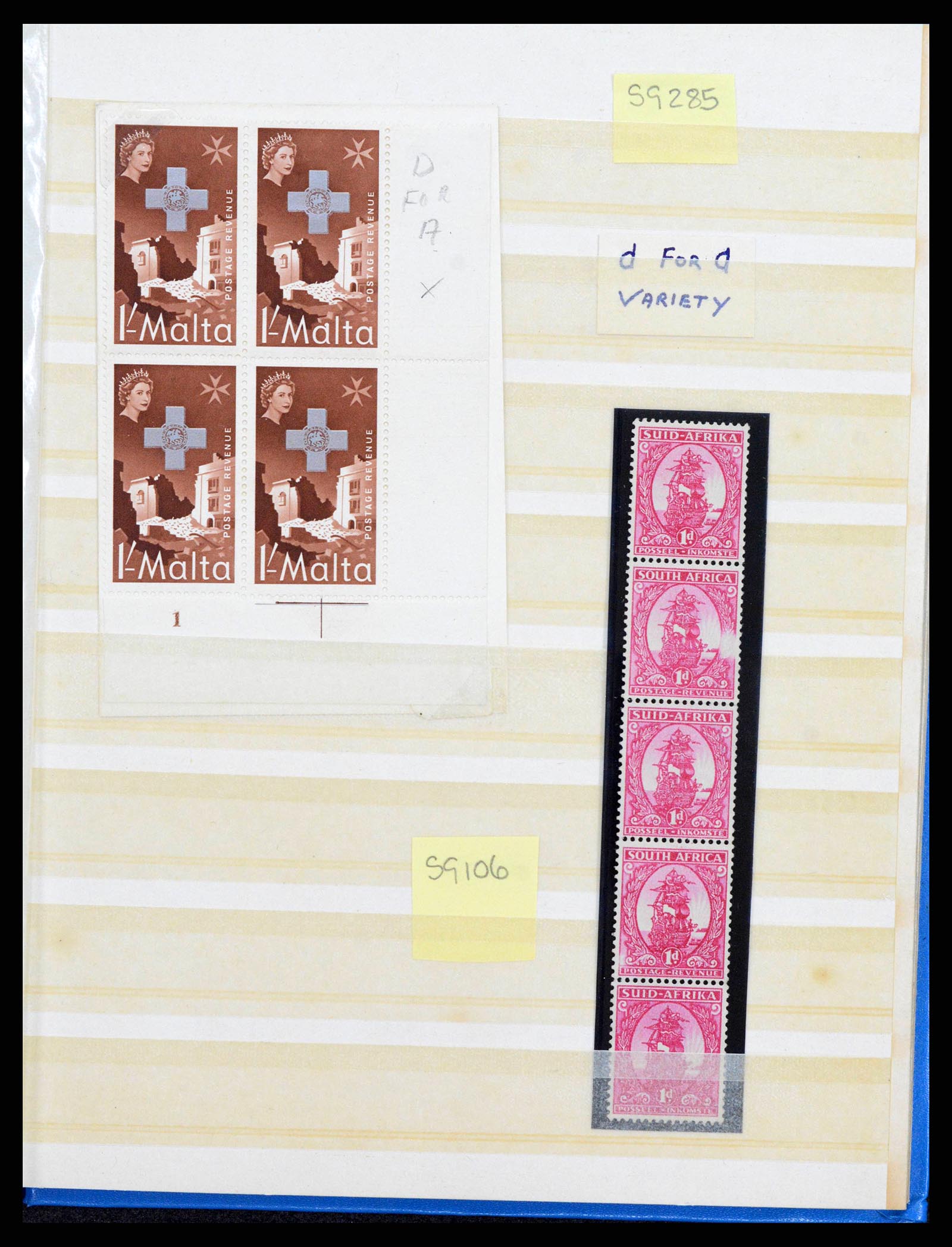 38318 0009 - Postzegelverzameling 38318 Engelse koloniën variëteiten 1900-1965.
