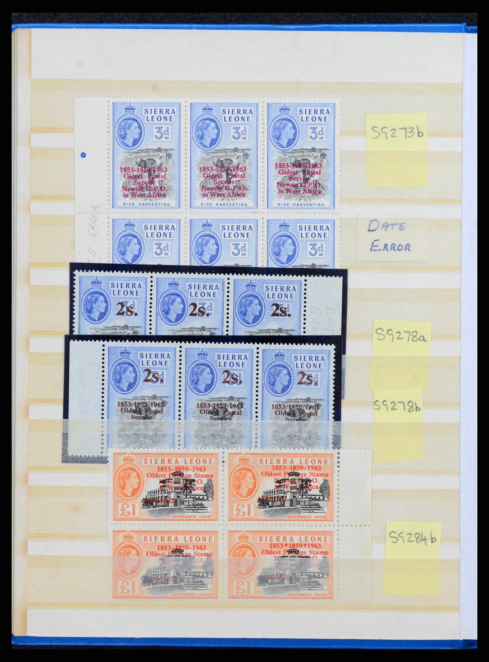 38318 0014 - Postzegelverzameling 38318 Engelse koloniën variëteiten 1900-1965.