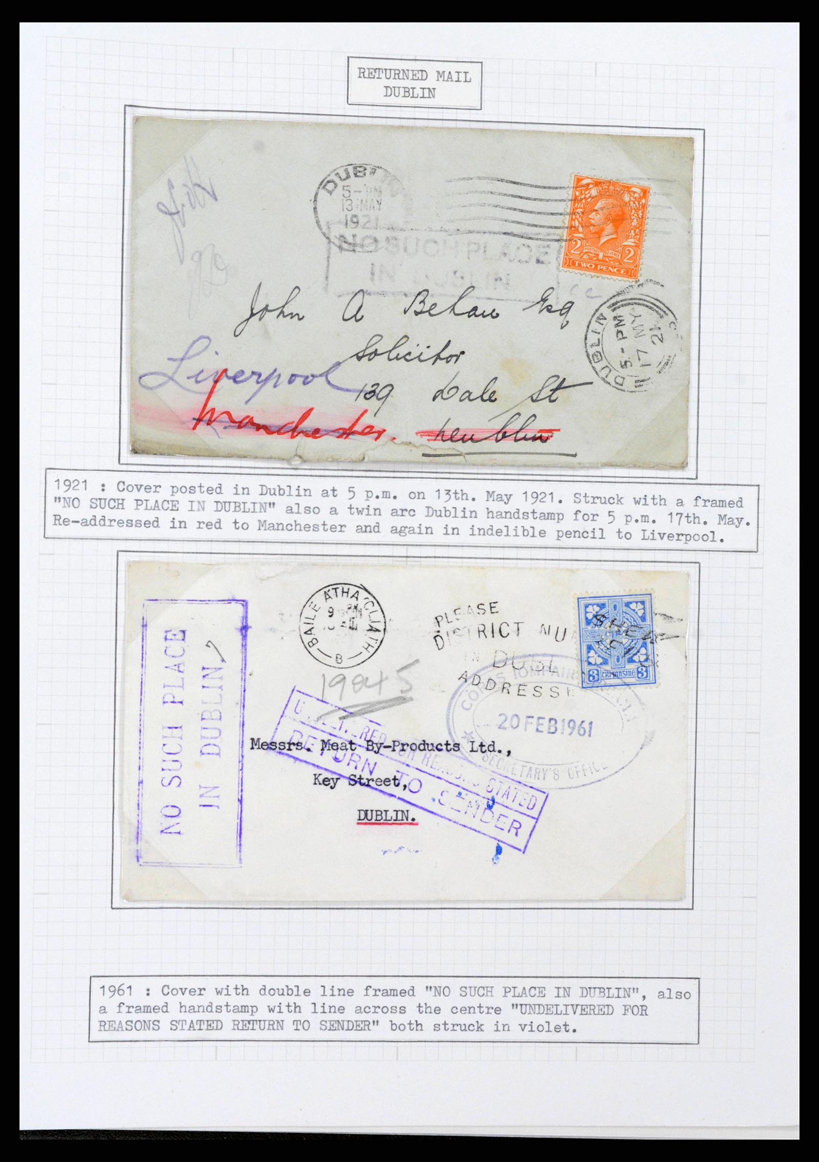 38320 0005 - Postzegelverzameling 38320 Ierland 1922-1970.