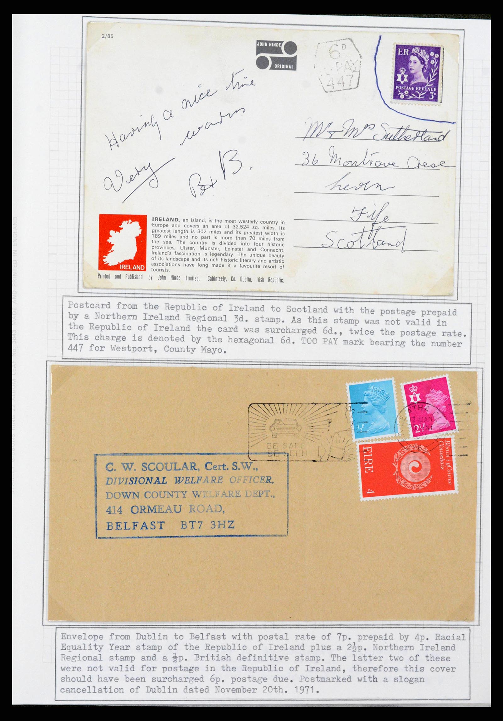 38320 0015 - Postzegelverzameling 38320 Ierland 1922-1970.