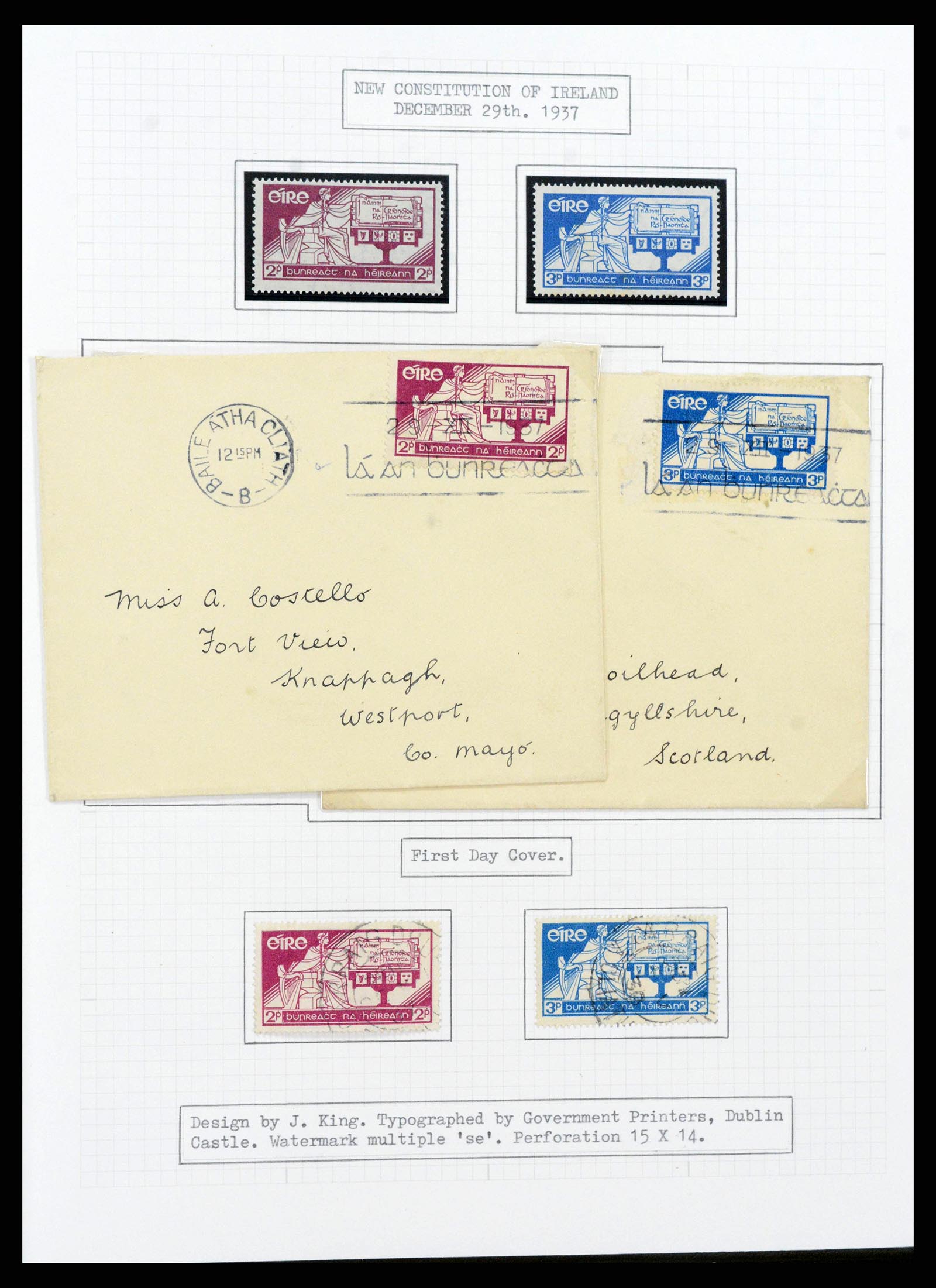 38320 0070 - Stamp collection 38320 Ireland 1922-1970.