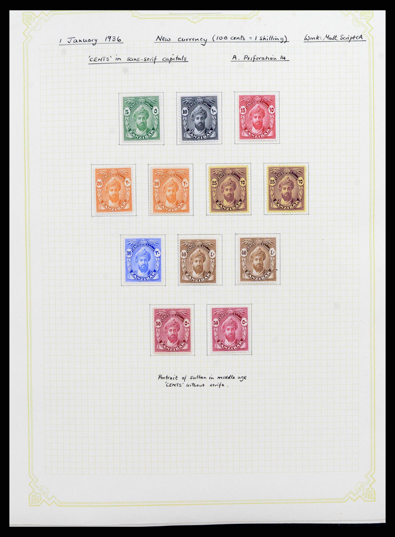 38322 0001 - Postzegelverzameling 38322 Zanzibar 1936-1967.