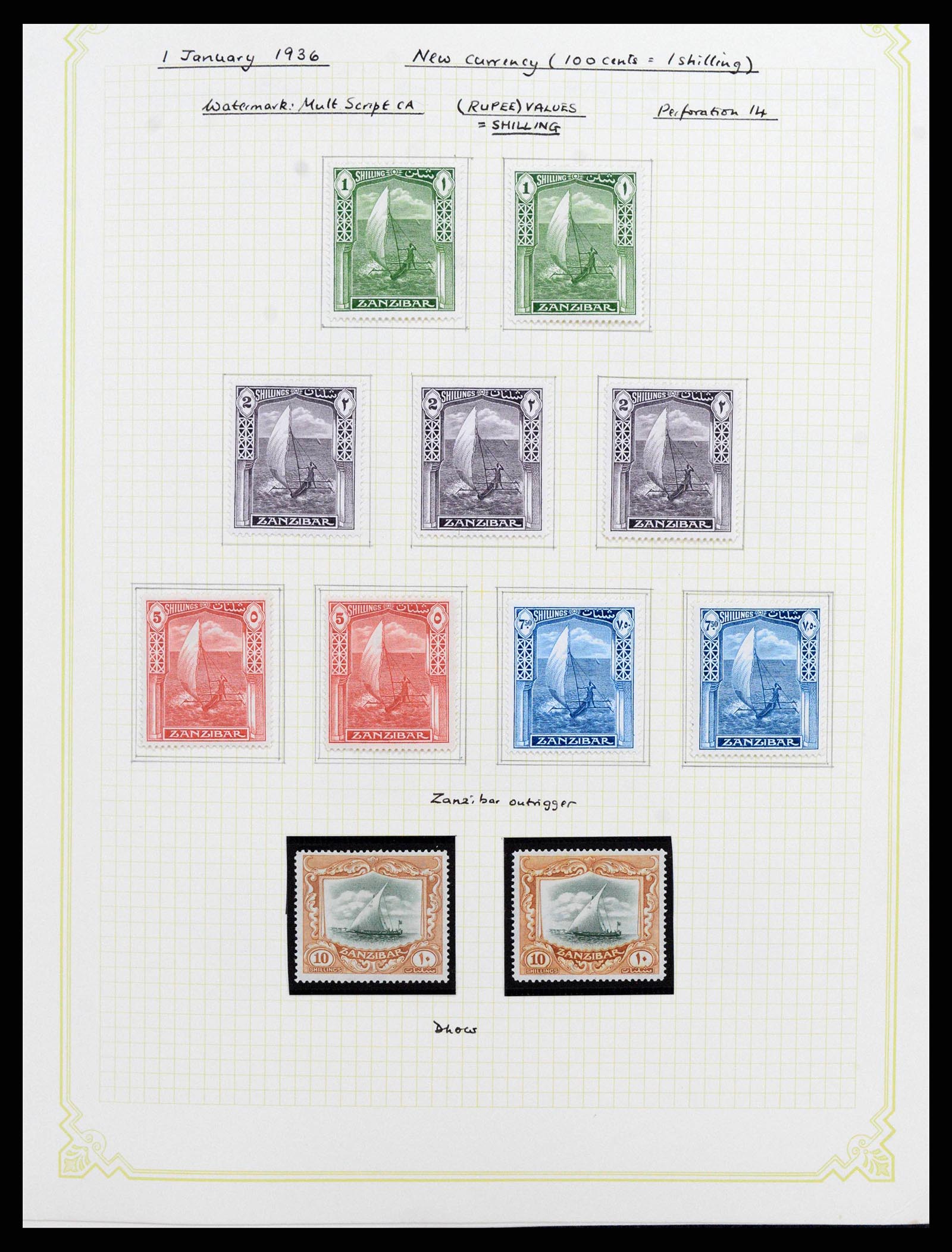 38322 0003 - Postzegelverzameling 38322 Zanzibar 1936-1967.
