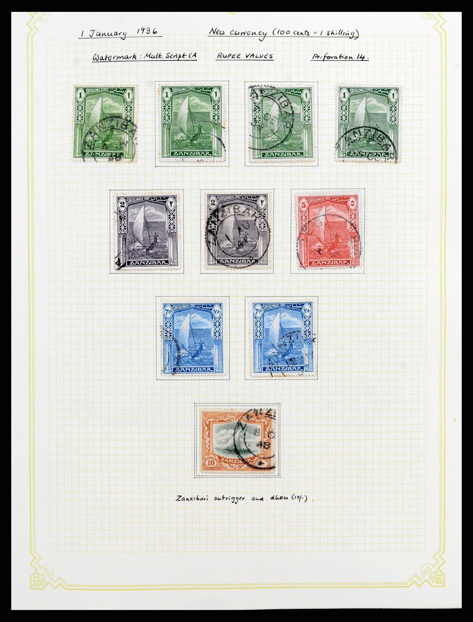 38322 0005 - Postzegelverzameling 38322 Zanzibar 1936-1967.