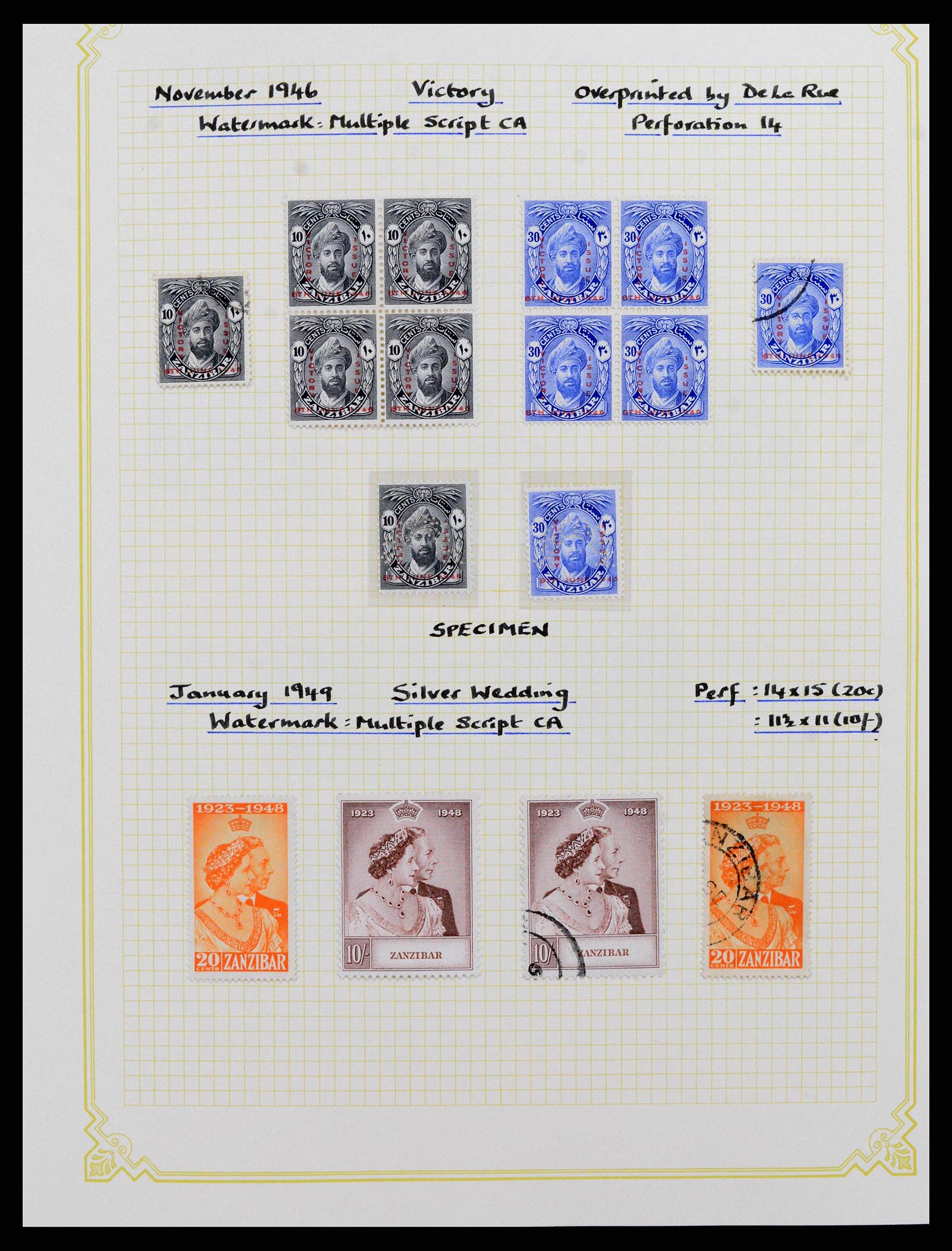 38322 0010 - Stamp collection 38322 Zanzibar 1936-1967.
