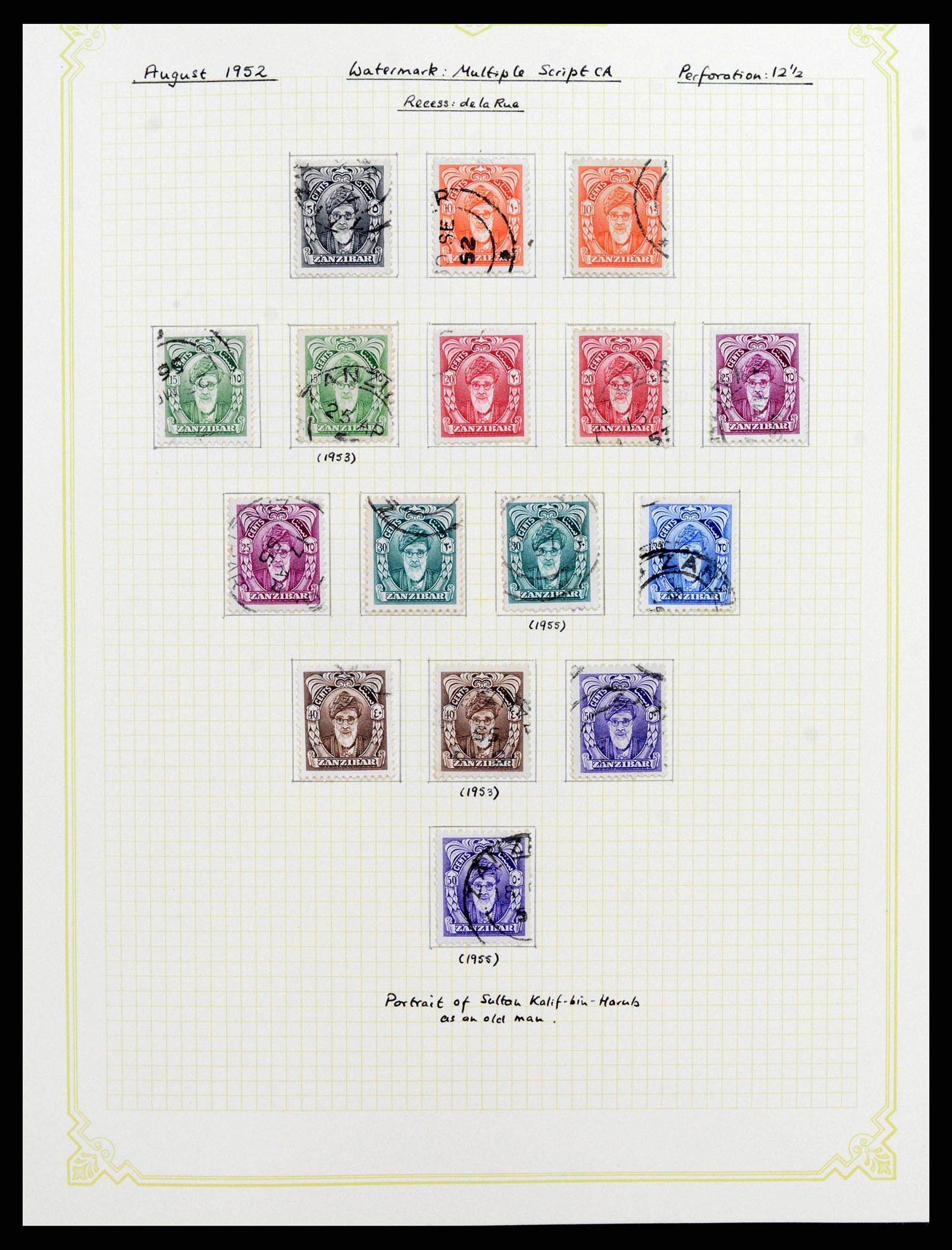 38322 0014 - Postzegelverzameling 38322 Zanzibar 1936-1967.