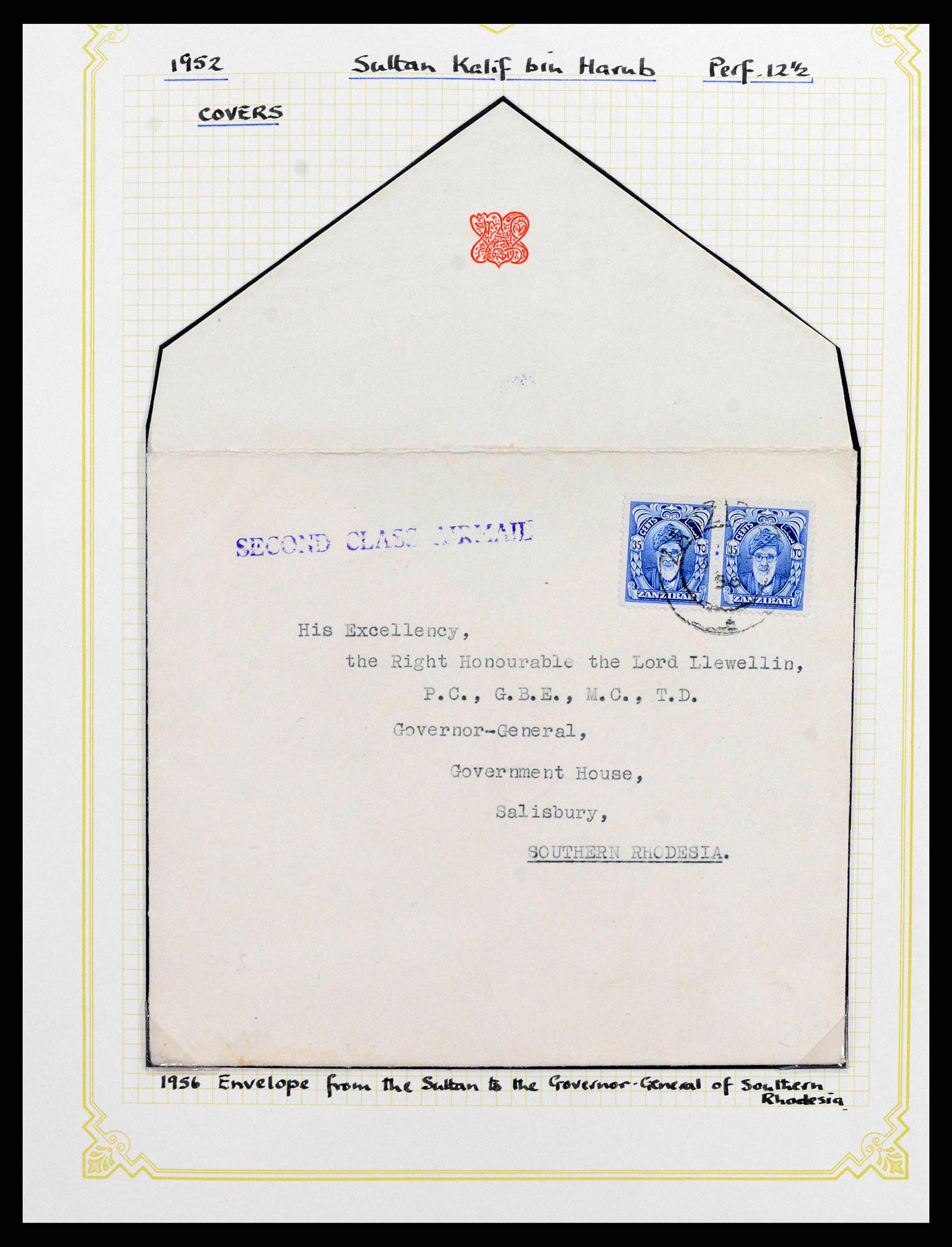 38322 0016 - Postzegelverzameling 38322 Zanzibar 1936-1967.