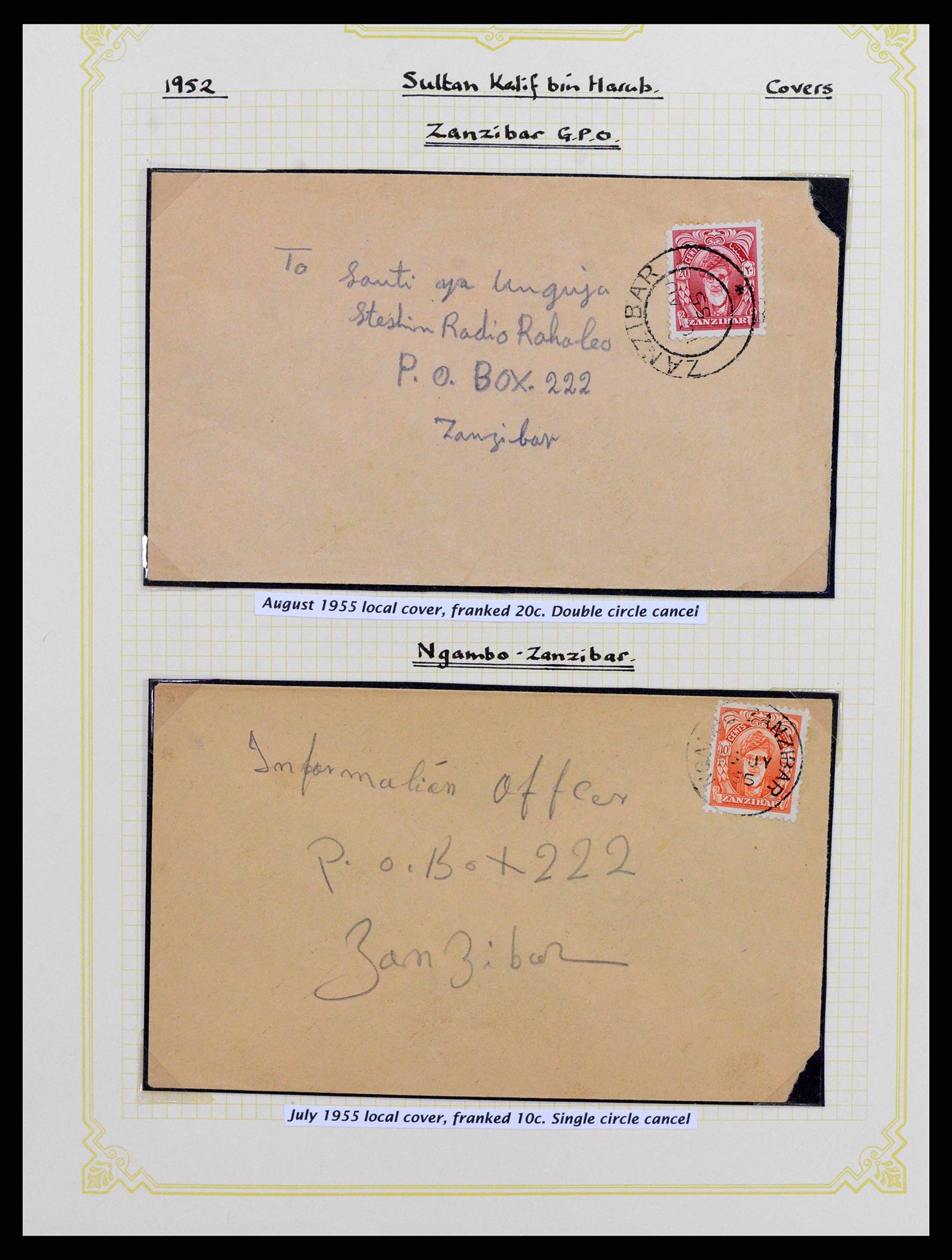 38322 0017 - Postzegelverzameling 38322 Zanzibar 1936-1967.