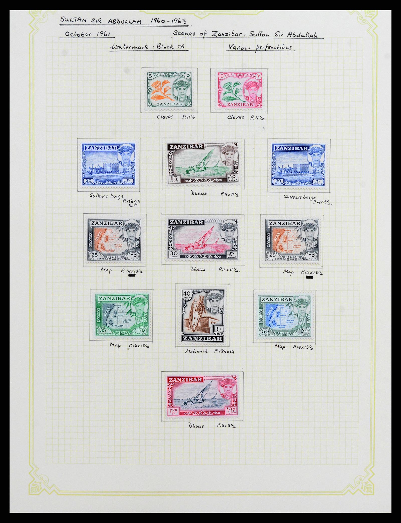 38322 0030 - Stamp collection 38322 Zanzibar 1936-1967.