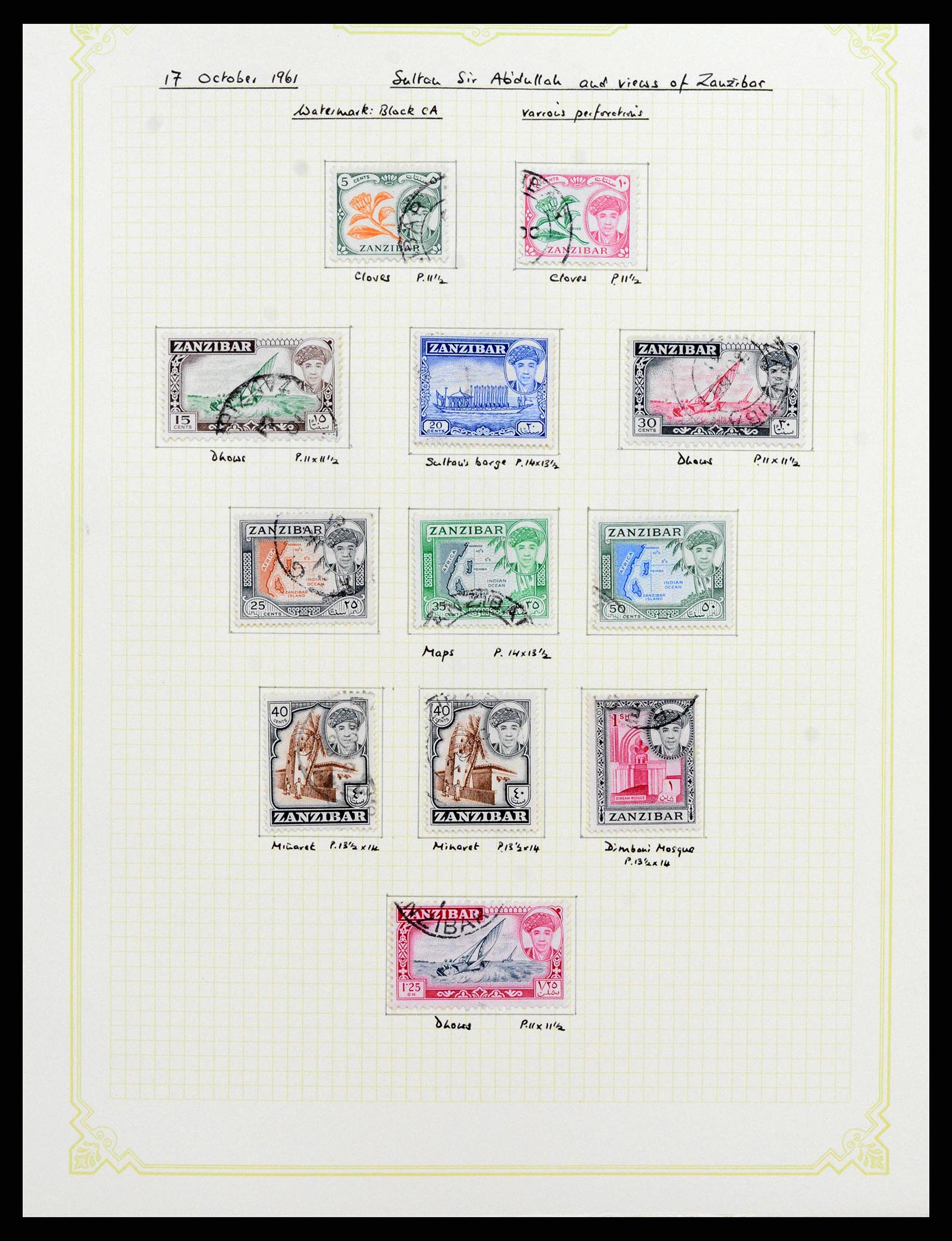 38322 0032 - Stamp collection 38322 Zanzibar 1936-1967.