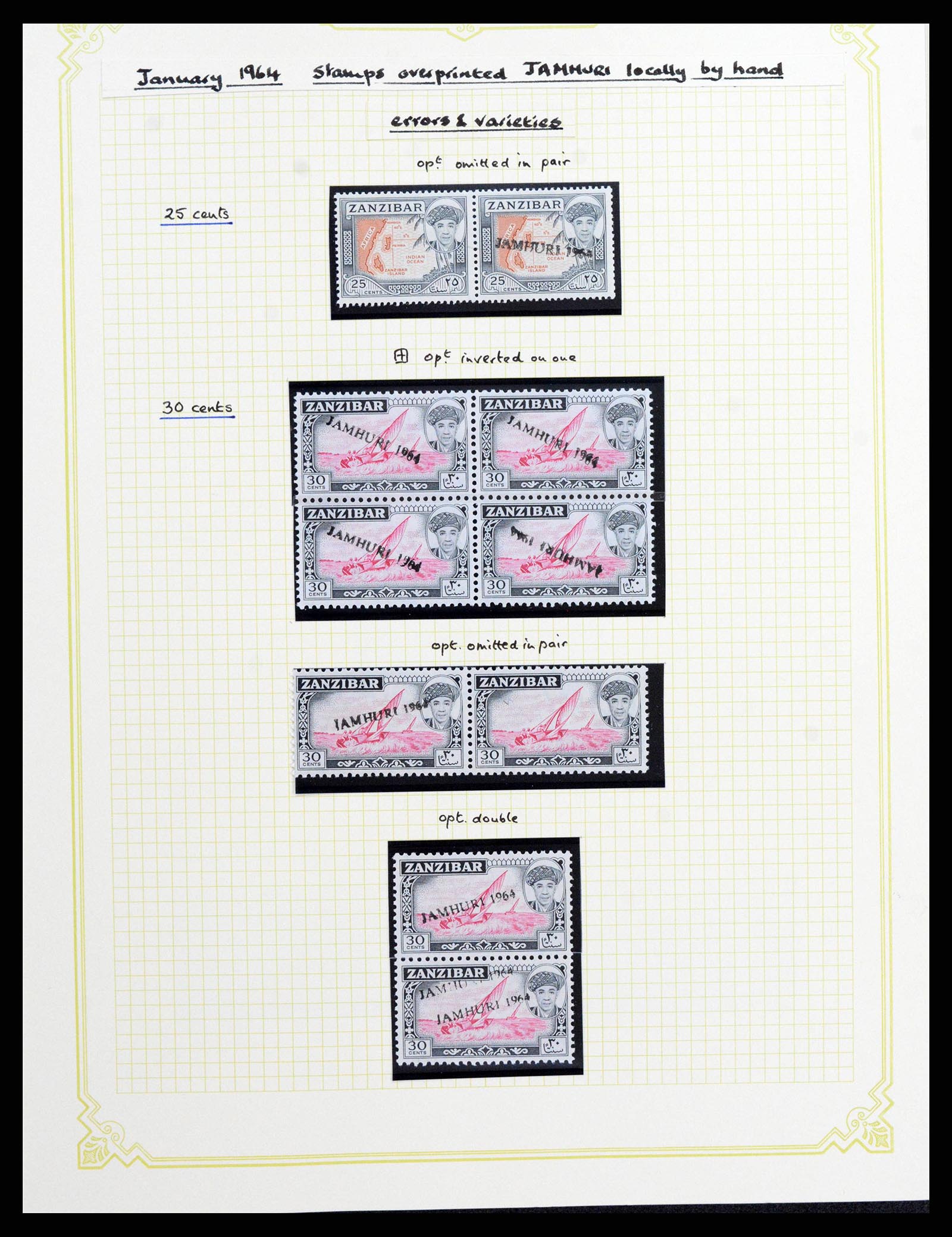 38322 0044 - Stamp collection 38322 Zanzibar 1936-1967.