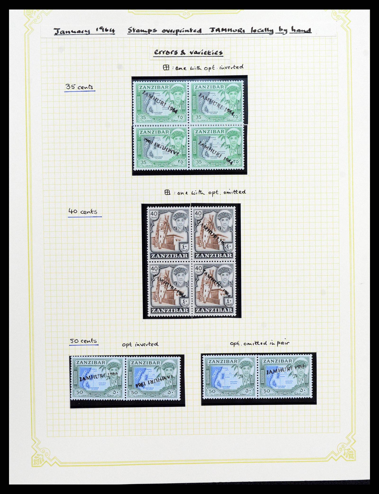 38322 0045 - Stamp collection 38322 Zanzibar 1936-1967.