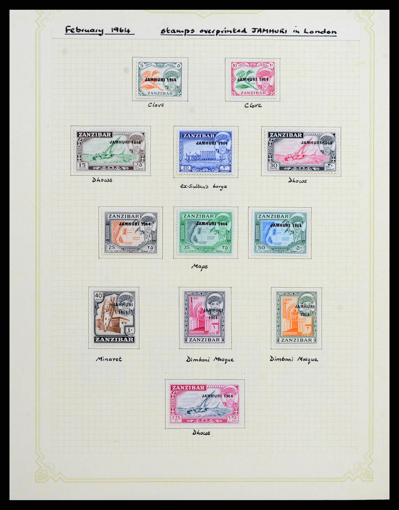 38322 0057 - Stamp collection 38322 Zanzibar 1936-1967.
