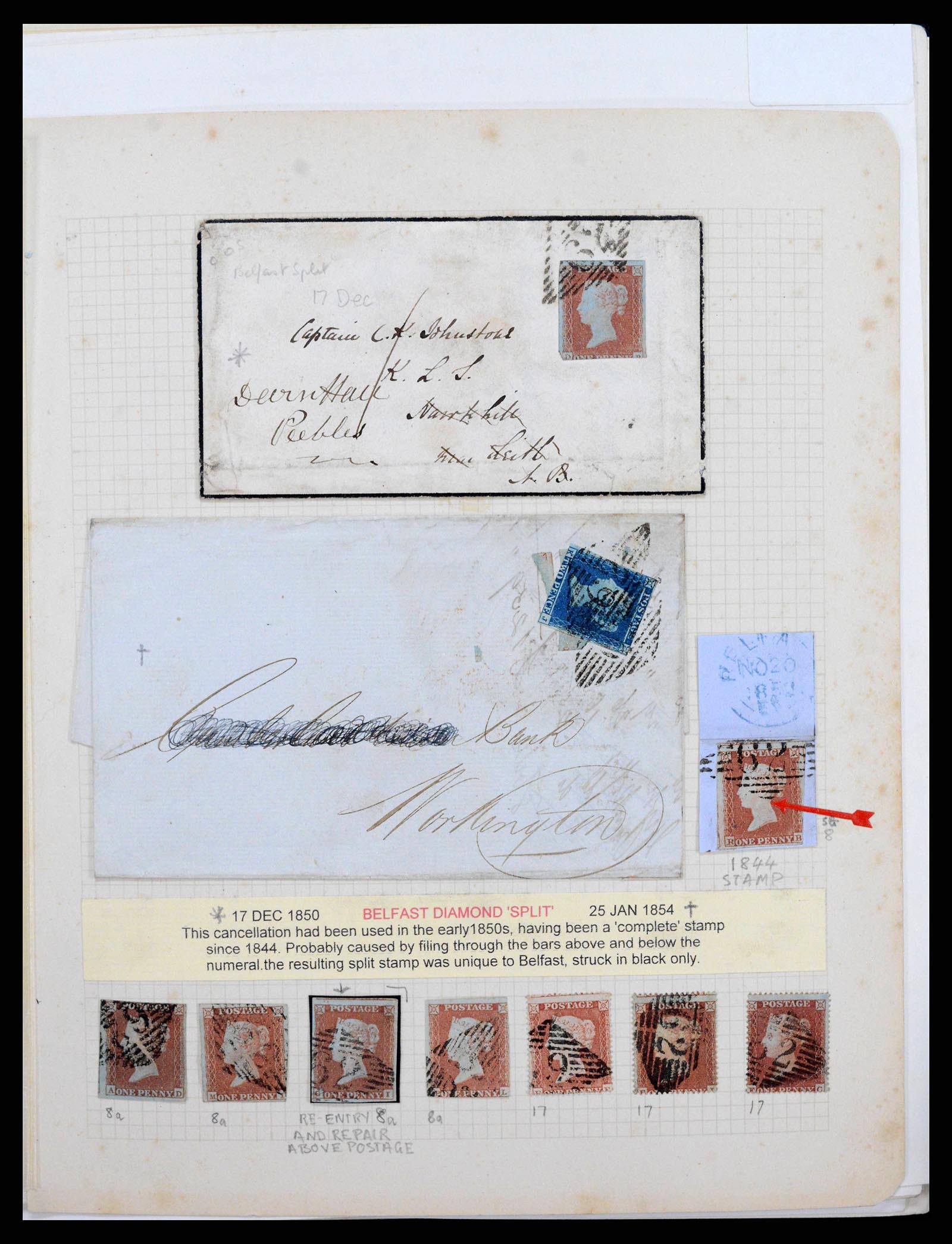38325 0002 - Stamp collection 38325 GB used in Ireland 1840-1945.