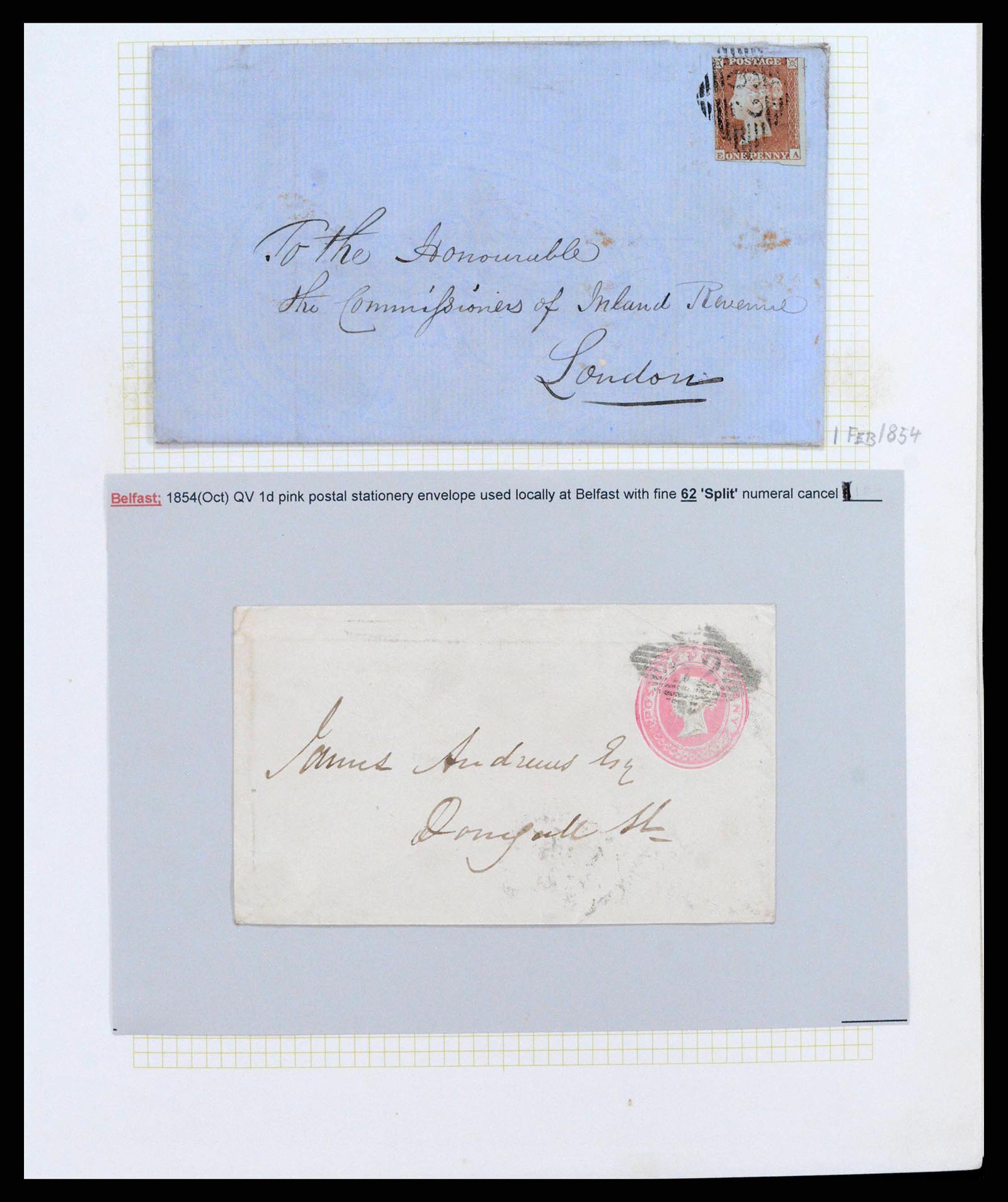 38325 0003 - Stamp collection 38325 GB used in Ireland 1840-1945.