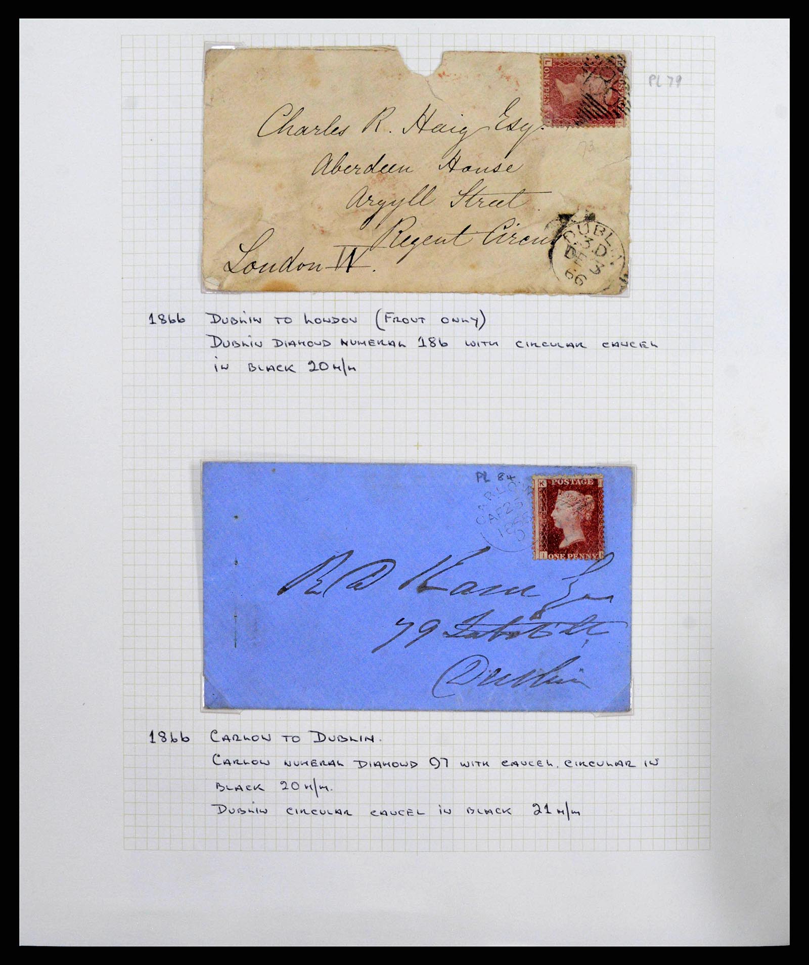 38325 0010 - Stamp collection 38325 GB used in Ireland 1840-1945.