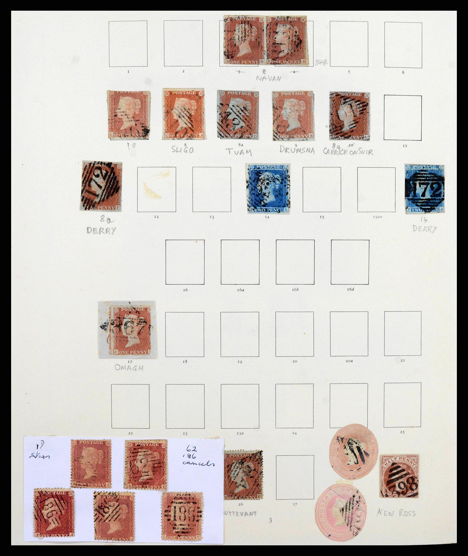38325 0012 - Stamp collection 38325 GB used in Ireland 1840-1945.