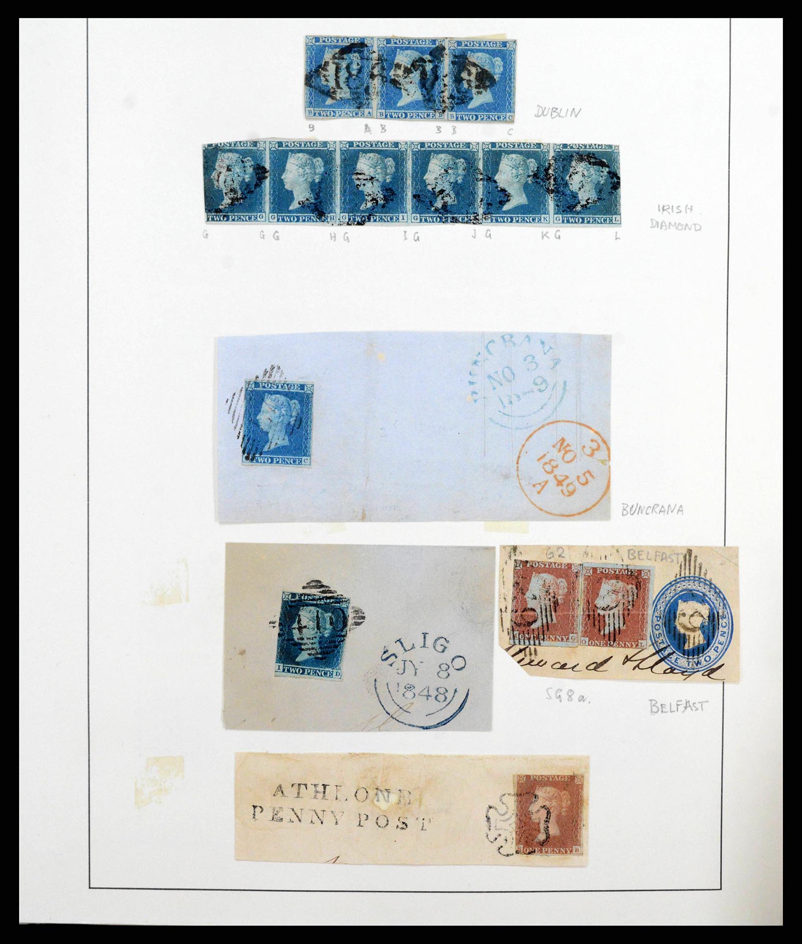 38325 0013 - Stamp collection 38325 GB used in Ireland 1840-1945.
