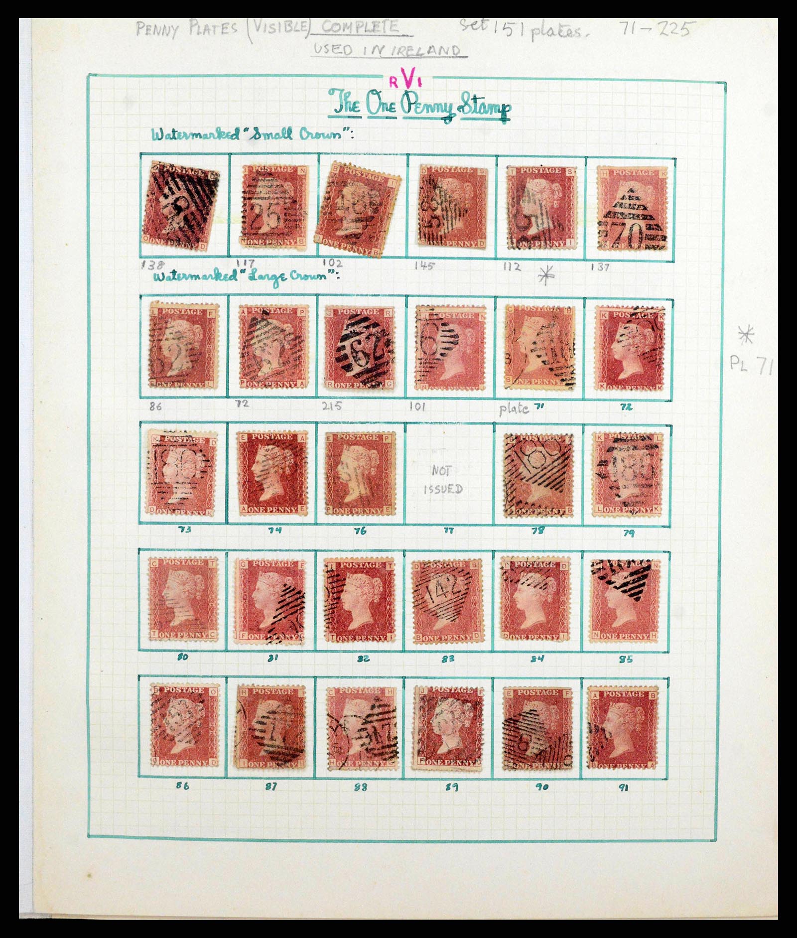 38325 0014 - Stamp collection 38325 GB used in Ireland 1840-1945.