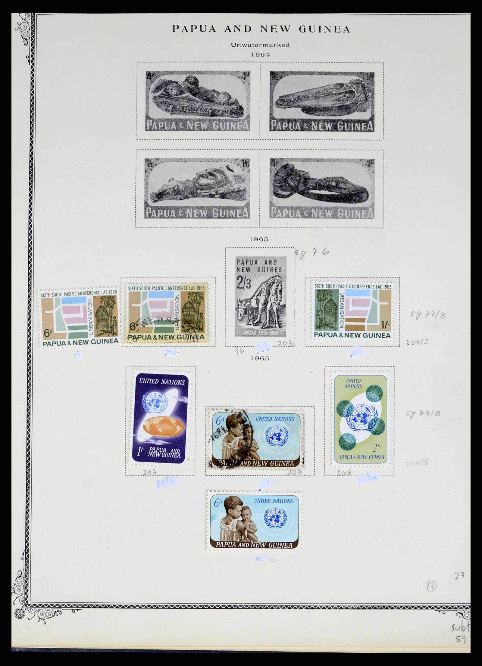 38327 0015 - Postzegelverzameling 38327 Papua & Nieuw Guinea 1901-2010.