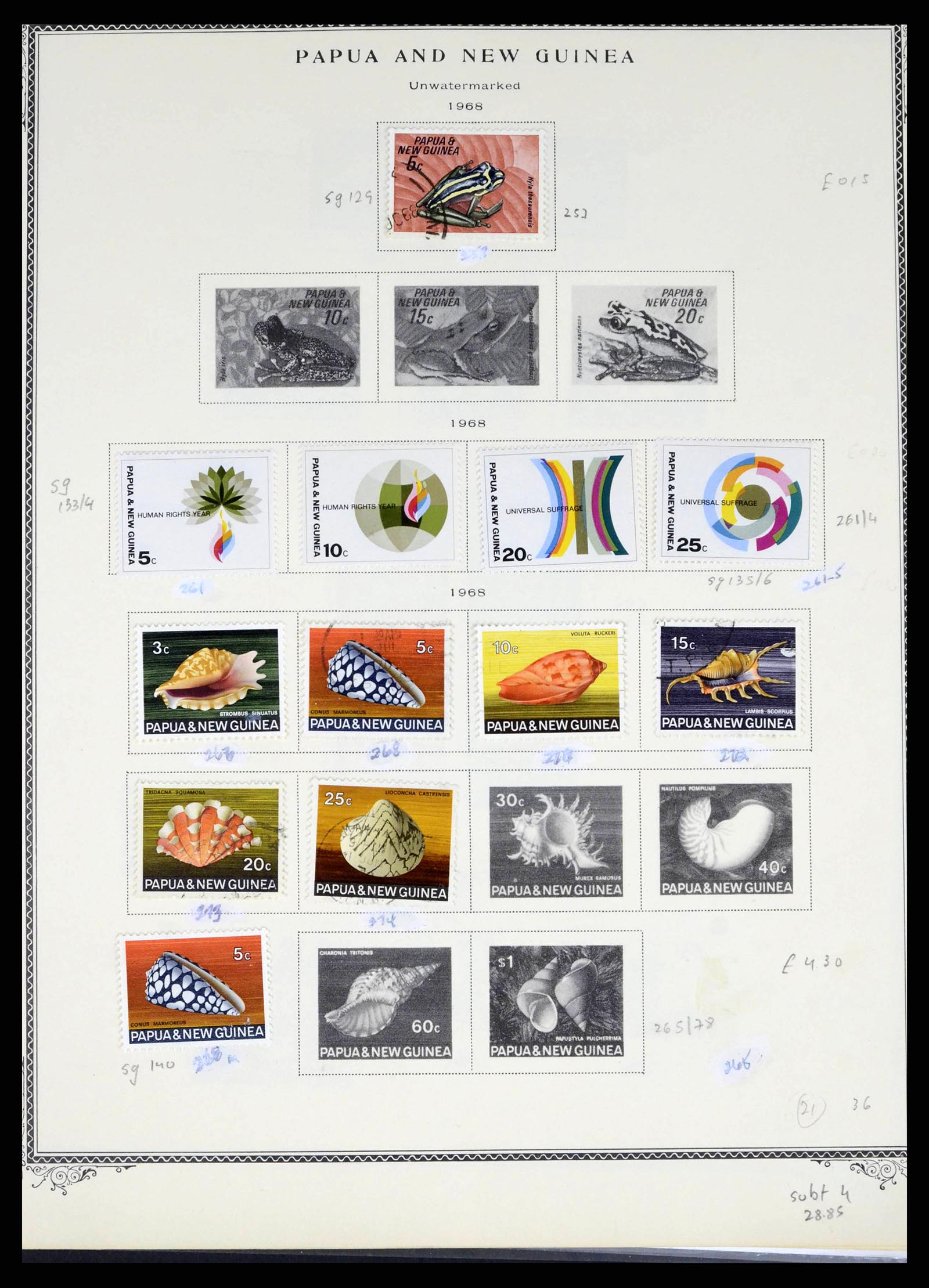 38327 0020 - Postzegelverzameling 38327 Papua & Nieuw Guinea 1901-2010.