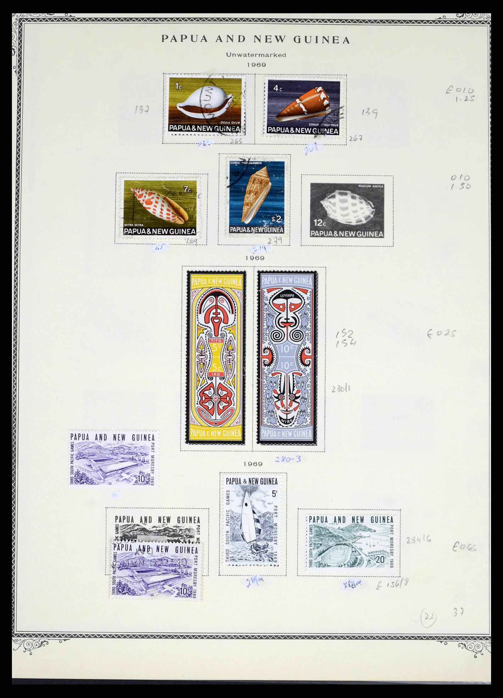 38327 0021 - Postzegelverzameling 38327 Papua & Nieuw Guinea 1901-2010.