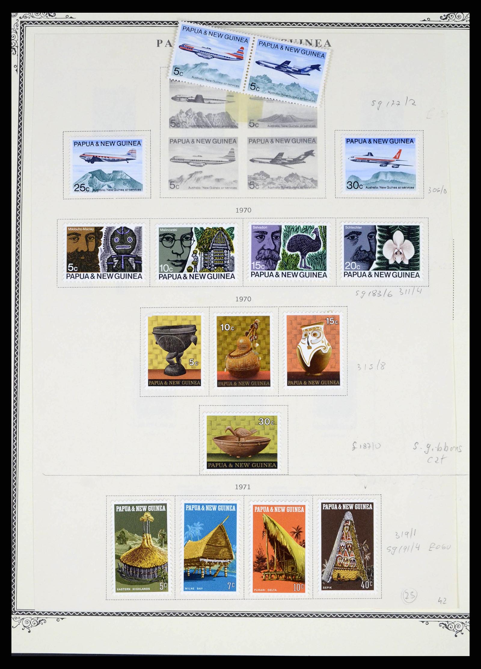 38327 0024 - Postzegelverzameling 38327 Papua & Nieuw Guinea 1901-2010.