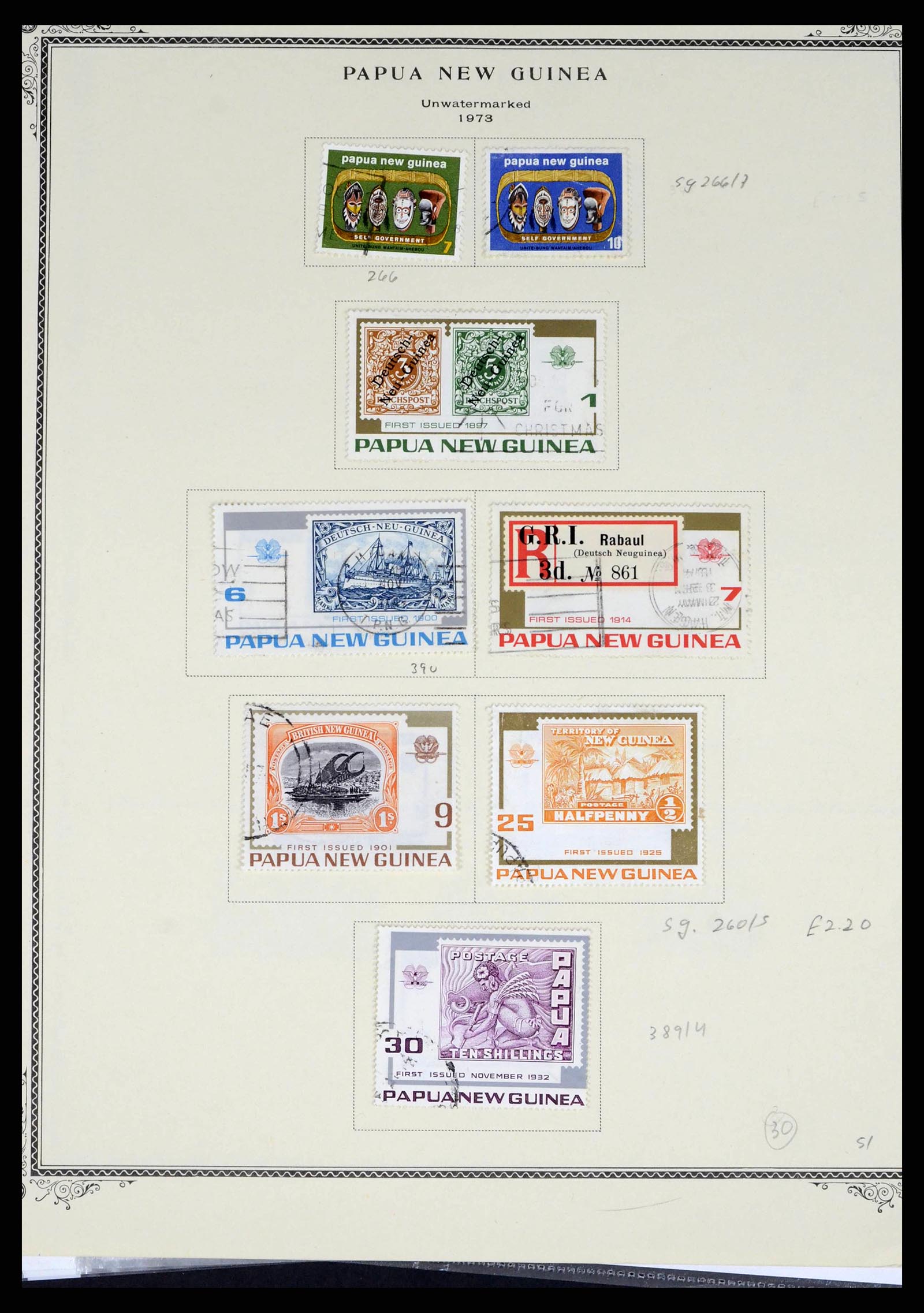 38327 0029 - Postzegelverzameling 38327 Papua & Nieuw Guinea 1901-2010.